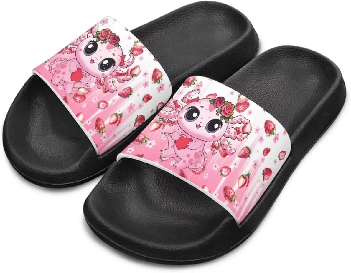Slide Sandals for Girls Lightweight Summer Slippers Suitable Beach, Pool