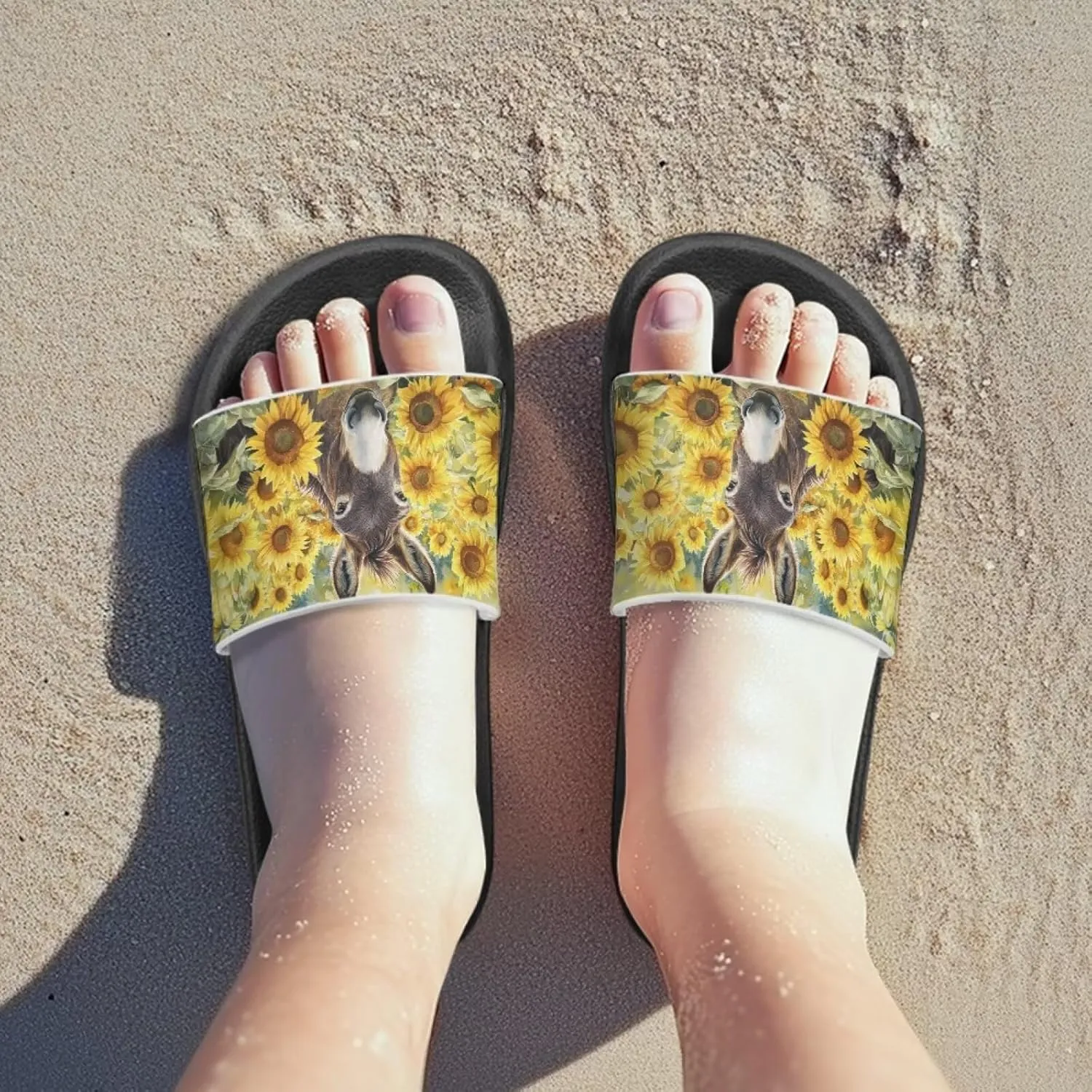 Slides for Kids Beach Water Shoes Non-Slip Quick-Dry Sandals for Girls Boys