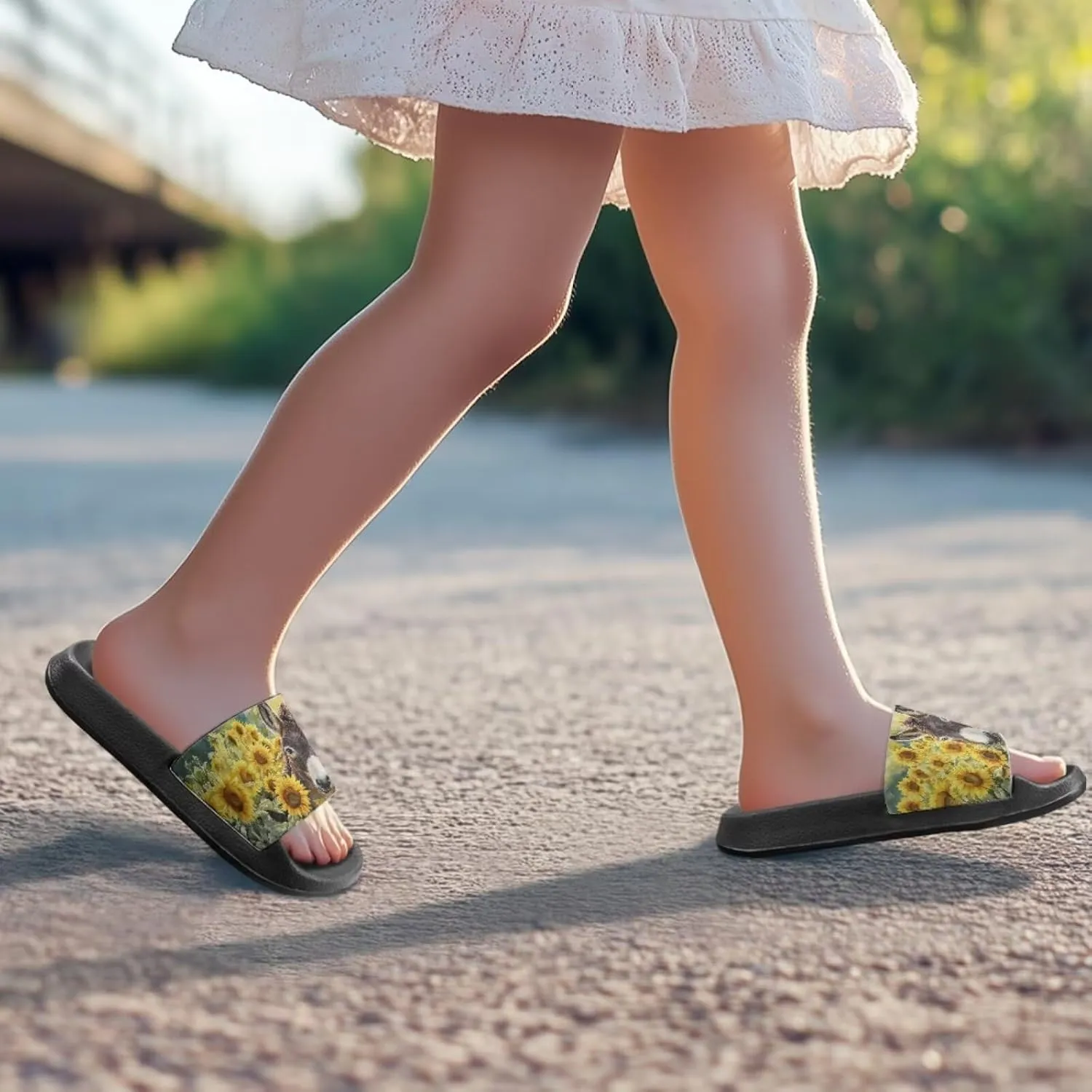 Slides for Kids Beach Water Shoes Non-Slip Quick-Dry Sandals for Girls Boys