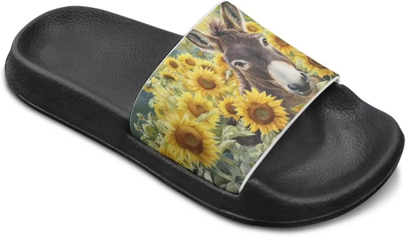 Slides for Kids Beach Water Shoes Non-Slip Quick-Dry Sandals for Girls Boys