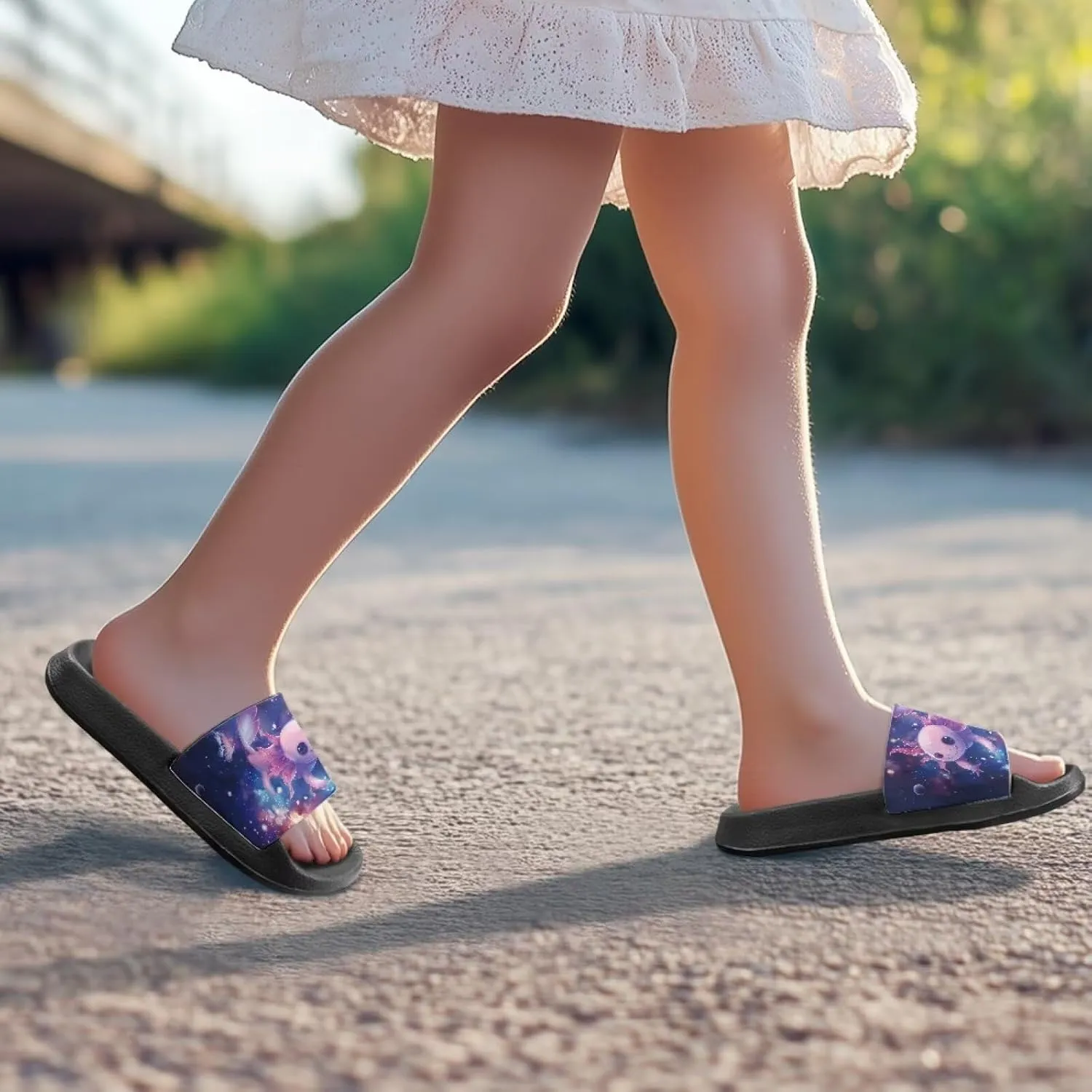 Slides for Kids Summer Slippers Lightweight Beach Sandals for Teen Girls