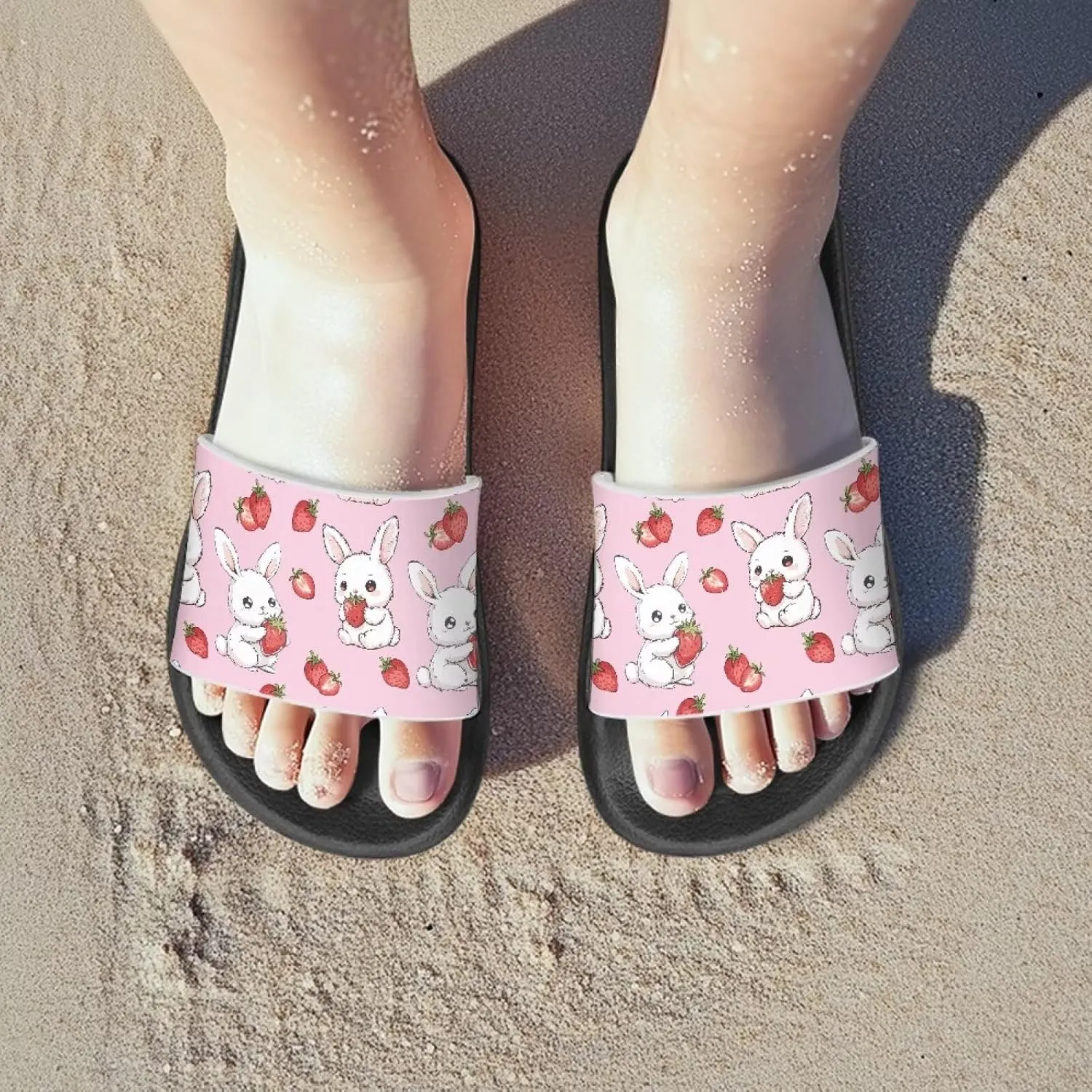 Slides for Kids Summer Slippers Lightweight Beach Sandals for Teen Girls