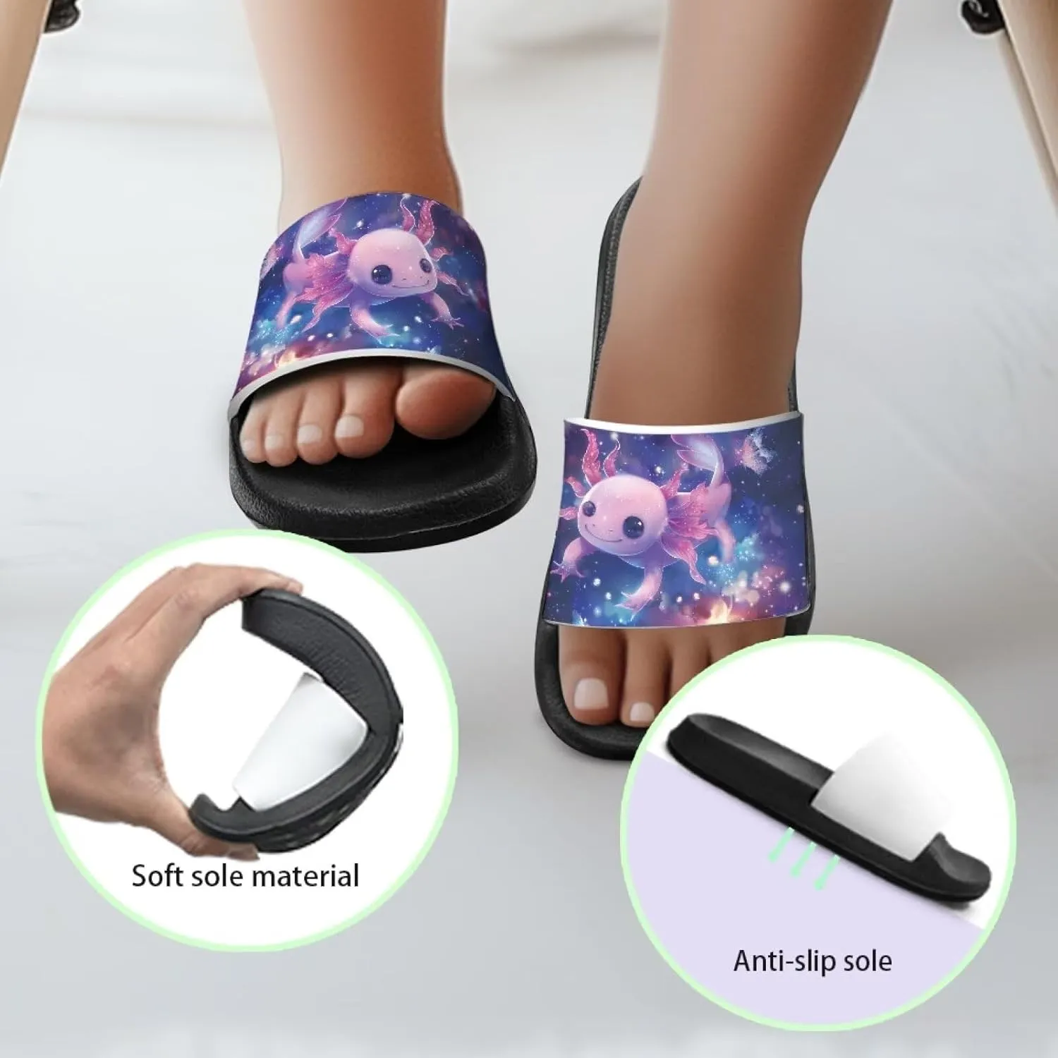 Slides for Kids Summer Slippers Lightweight Beach Sandals for Teen Girls