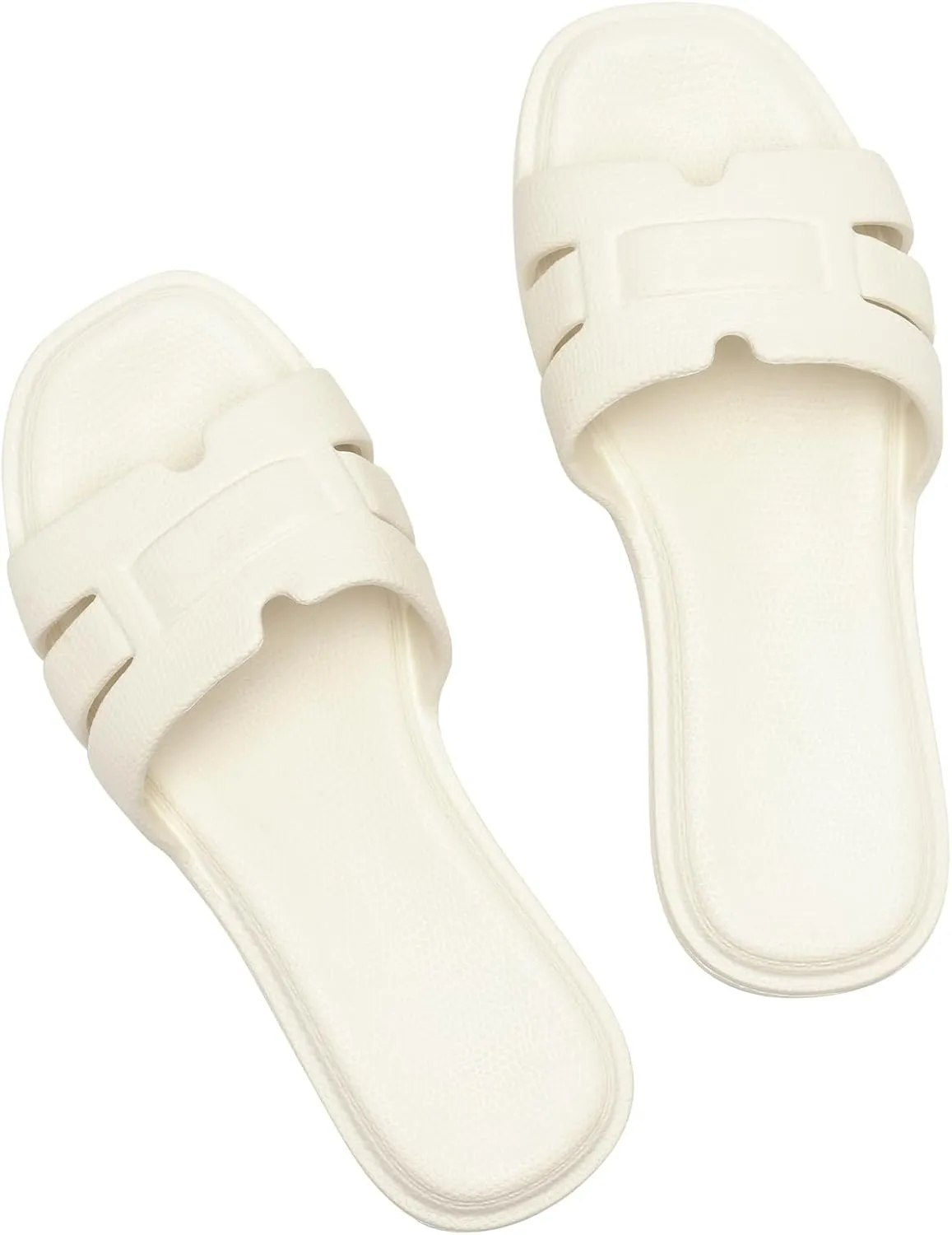 Slides for Women Comfortable Open Toe Shower Slippers Waterproof Slide Sandals Indoor and Outdoor