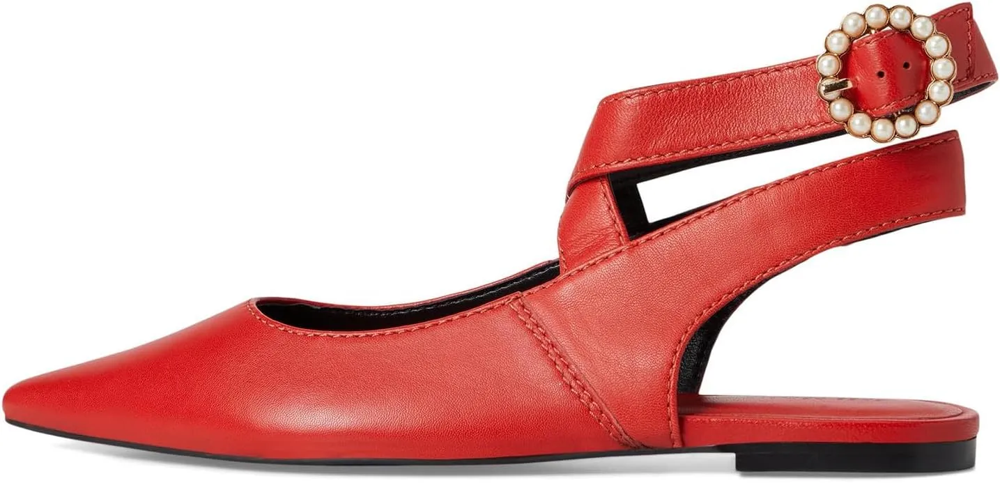 Slingback Flats for Women Closed Pointed Toe Flats Dressy Mary Jane Balllet Flats Casual Ankle Strap Low Heel Dress Shoes for Women