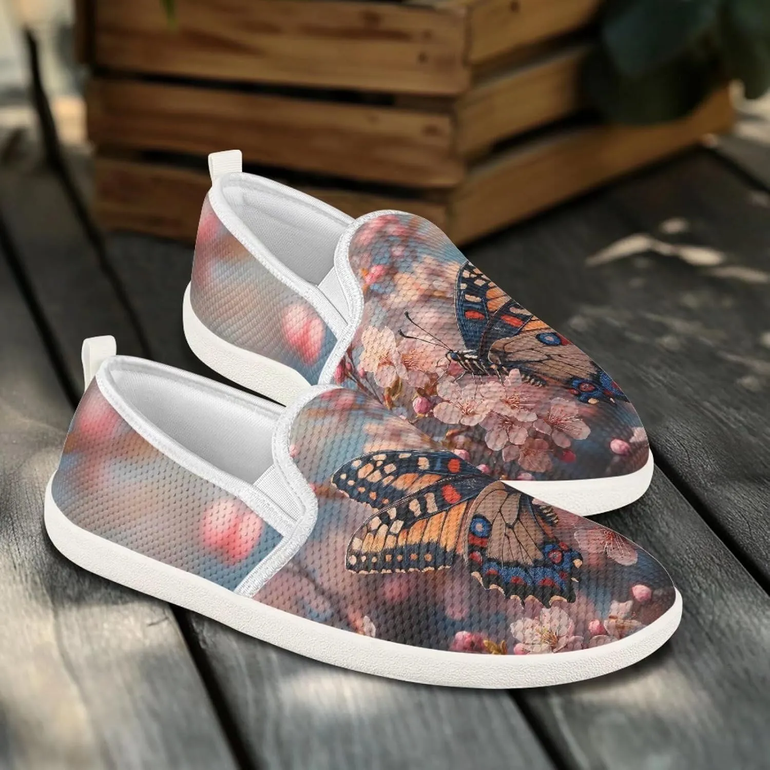 Slip On Casual Loafers for Women Breathable Mesh Flats Fashion Low-Cut Walking Shoes Round Toe Dress Shoes for Laides SizeUS 6-11
