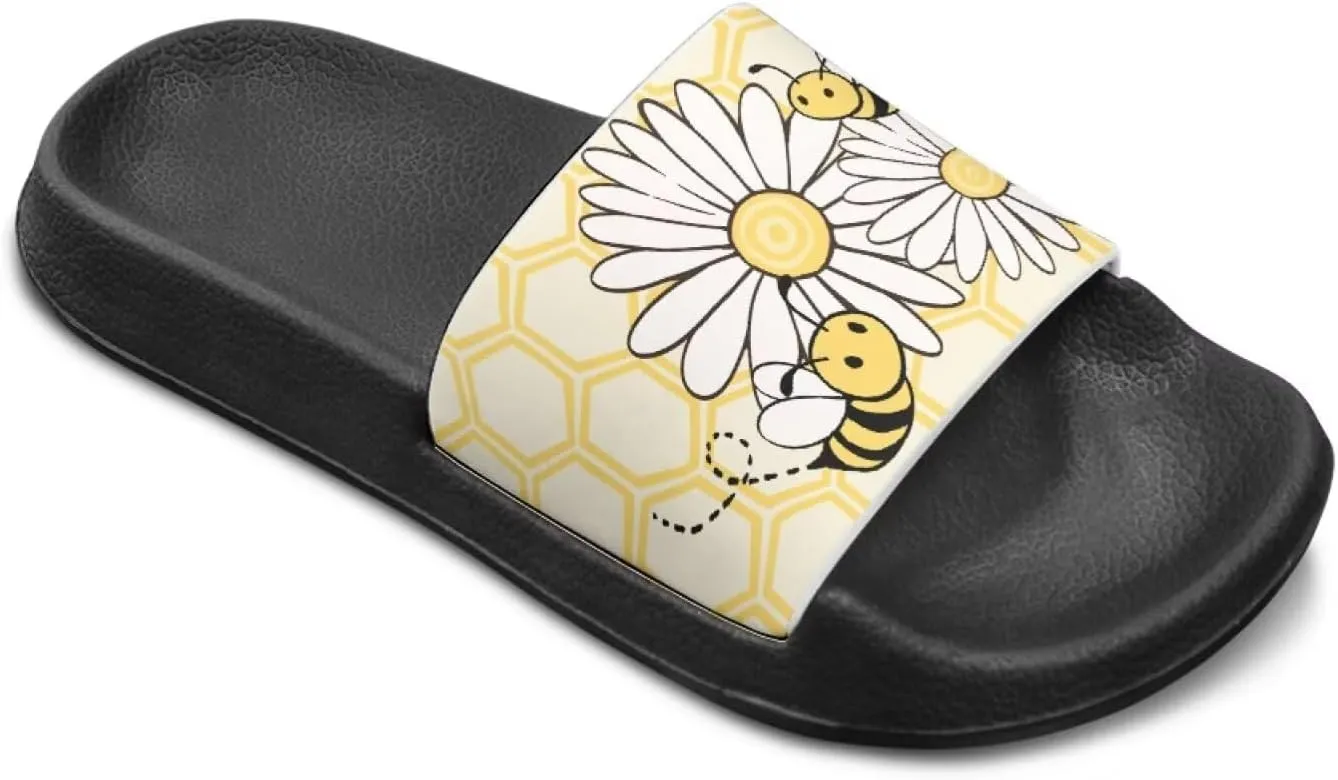 Slip On Sandals for Boys Girls Lightweight Animals Print Drying Shower Slides Suitable for Beach Days
