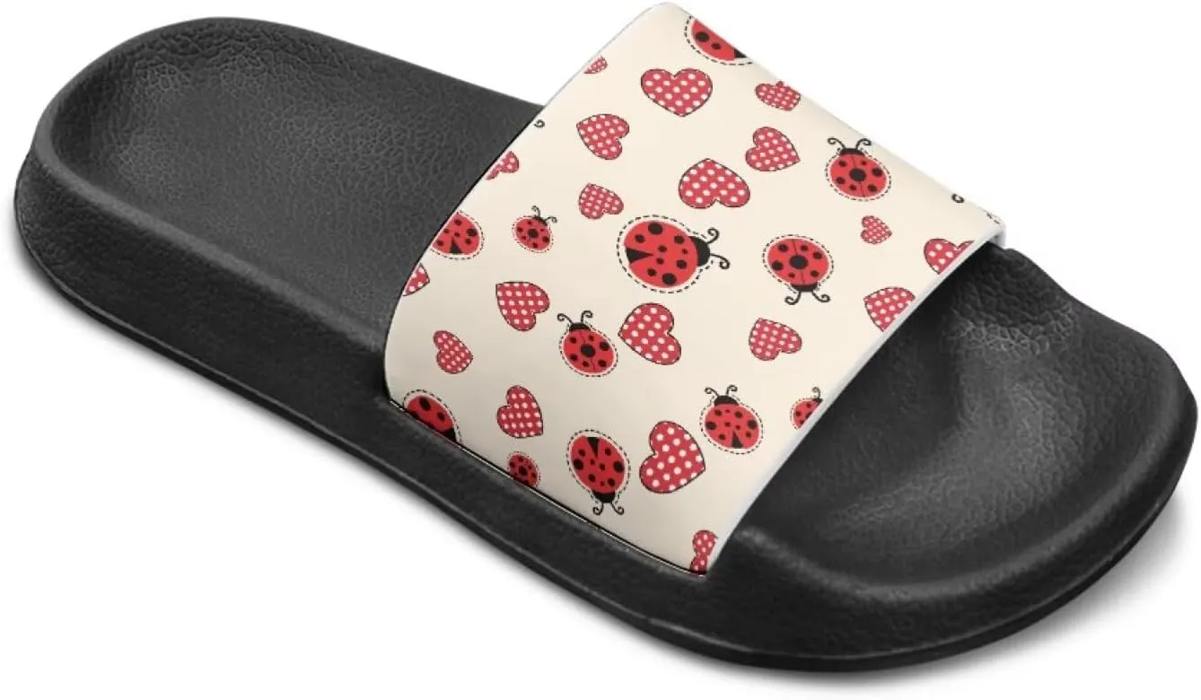 Slip On Sandals for Boys Girls Lightweight Animals Print Drying Shower Slides Suitable for Beach Days