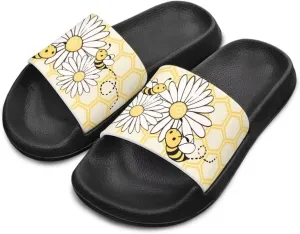 Slip On Sandals for Boys Girls Lightweight Animals Print Drying Shower Slides Suitable for Beach Days