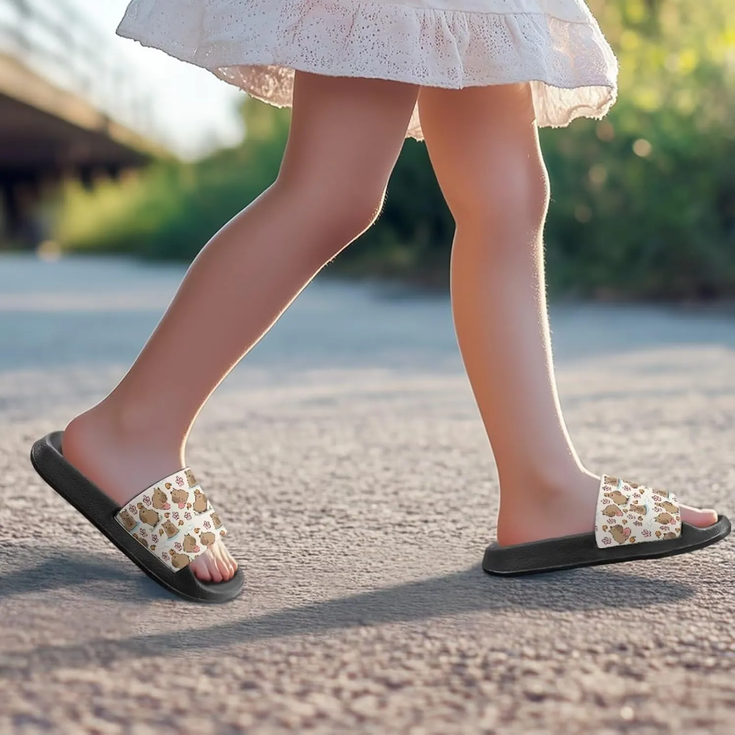 Slip On Slippers Lightweight Kids Sandals for Boys Girls Open Toe Design Comfort Drying Shower Slides