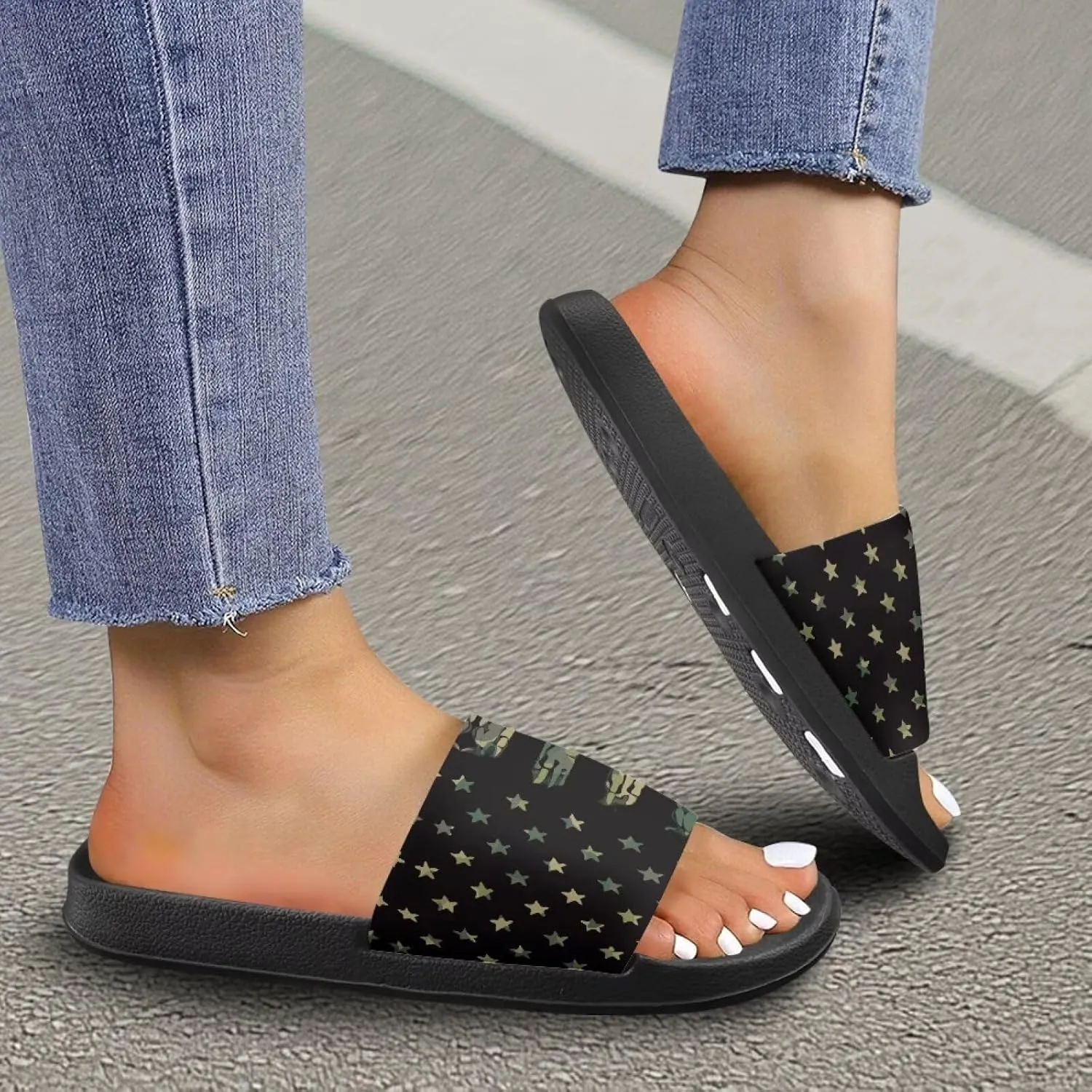 Slippers for Women Men Non Slip Quick Drying Shower Slides Bathroom Sandals EVA Flat Sandals