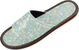 Small Wildflowers Light Blue Men Women's Shower Slippers Reusable Beach Sandals for Indoor Outdoor Travel