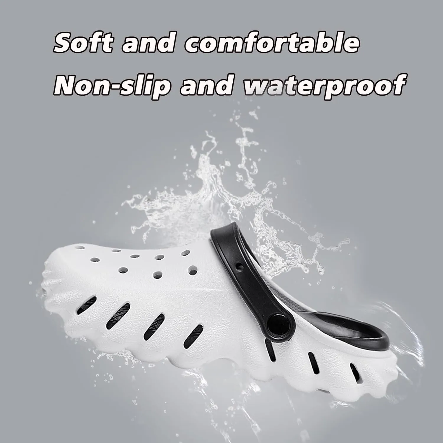 Solaud Women Men Comfortable Clogs Shoes Soft Breathable Non-Slip Unisex Garden Outdoor Beach Clog Sandals