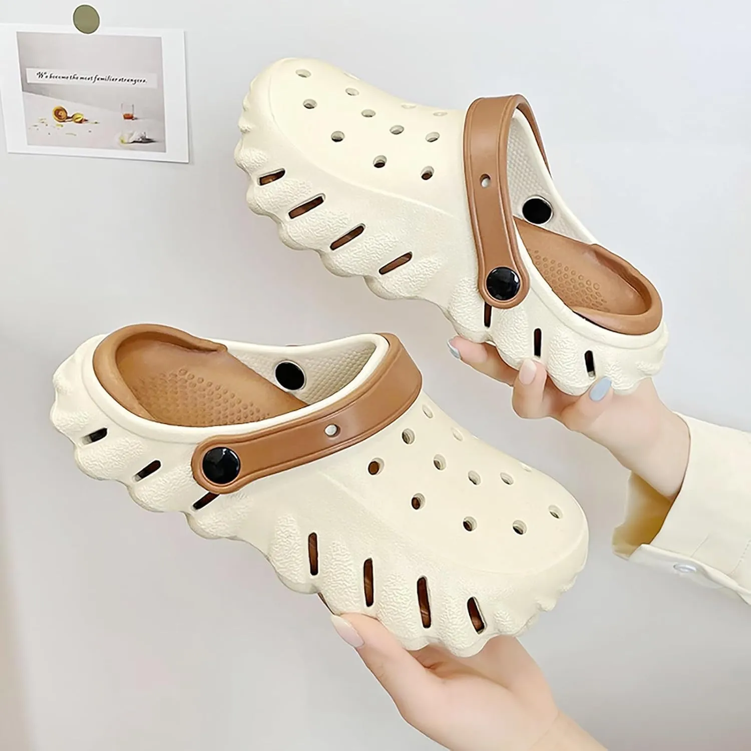 Solaud Women Men Comfortable Clogs Shoes Soft Breathable Non-Slip Unisex Garden Outdoor Beach Clog Sandals