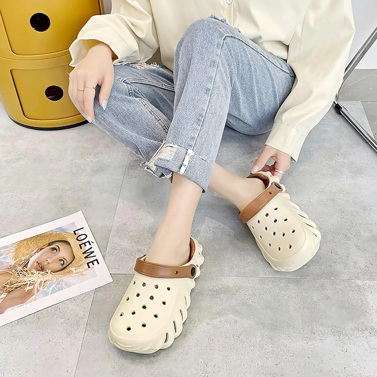 Solaud Women Men Comfortable Clogs Shoes Soft Breathable Non-Slip Unisex Garden Outdoor Beach Clog Sandals