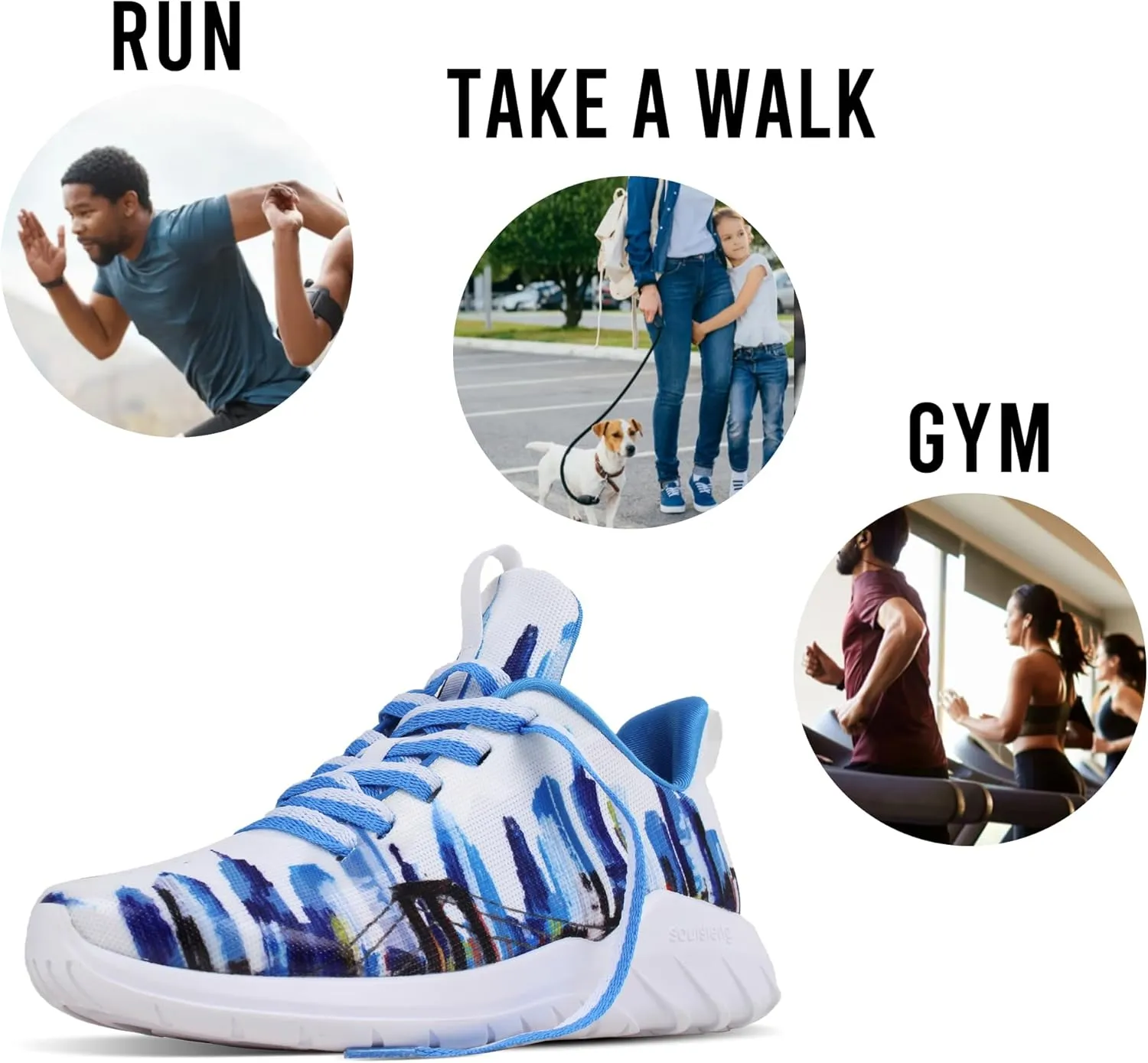 Soulsfeng Kids Tennis Shoes Lightweight Breathable Boys Running Shoe Fashion Walking Sneakers for Girls (Little Kid/Big Kid)