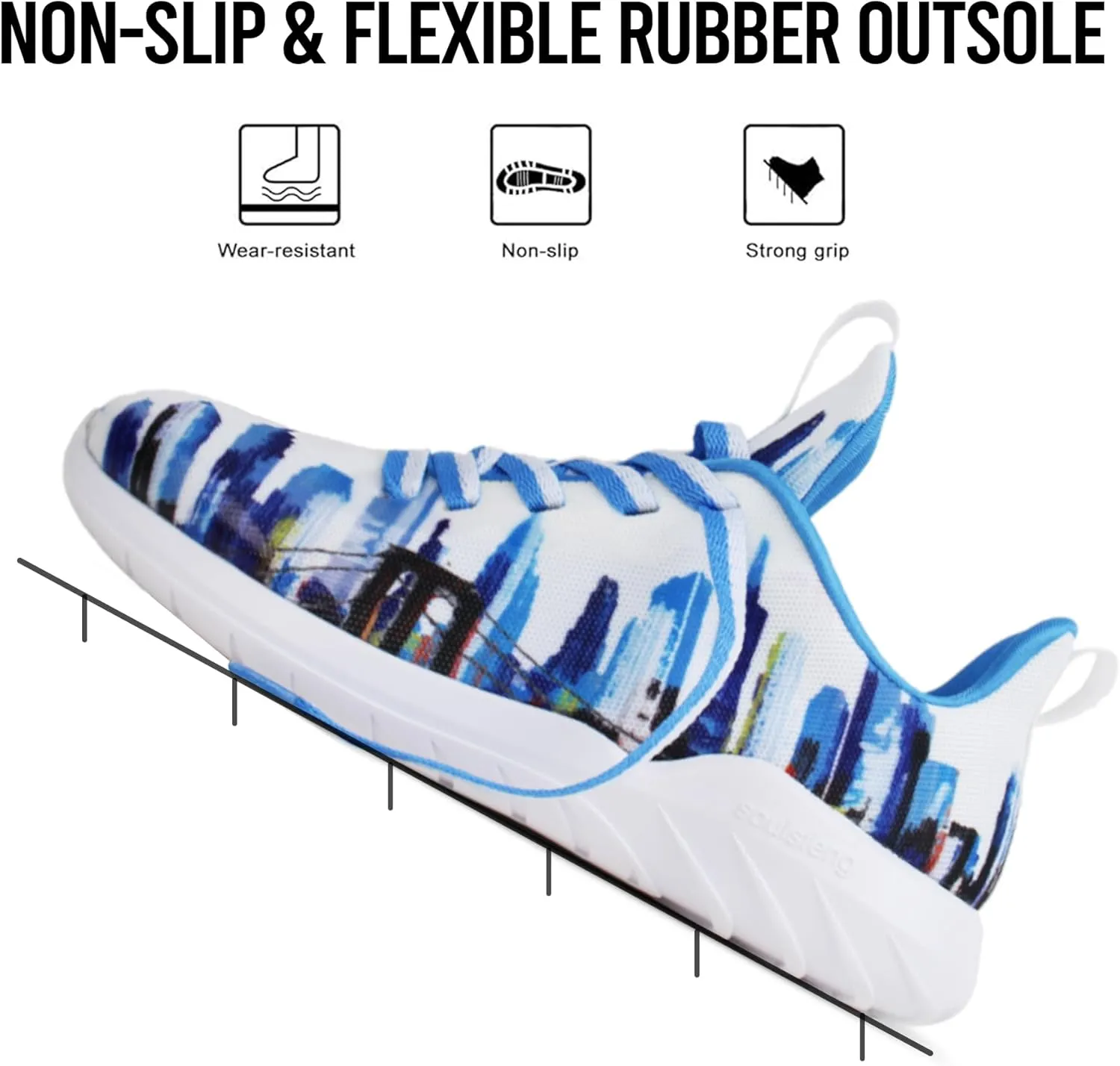 Soulsfeng Kids Tennis Shoes Lightweight Breathable Boys Running Shoe Fashion Walking Sneakers for Girls (Little Kid/Big Kid)