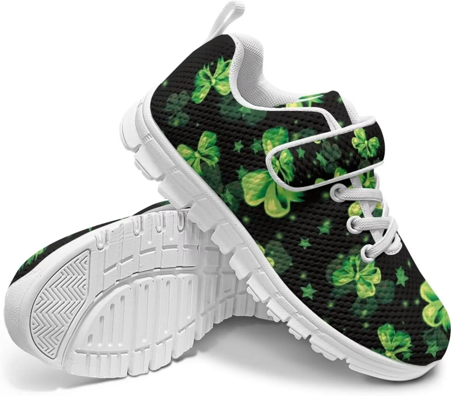 St. Patrick's Day Slip On Shoes for Girls Leaves Sneakers Size 11-2.5
