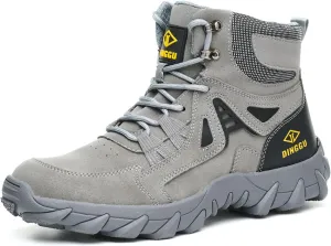 Steel Toe Boots for Men Safety Work Boots Comfortable，Indestructible Industrial & Construction Shoes Mens Composite Toe Boots