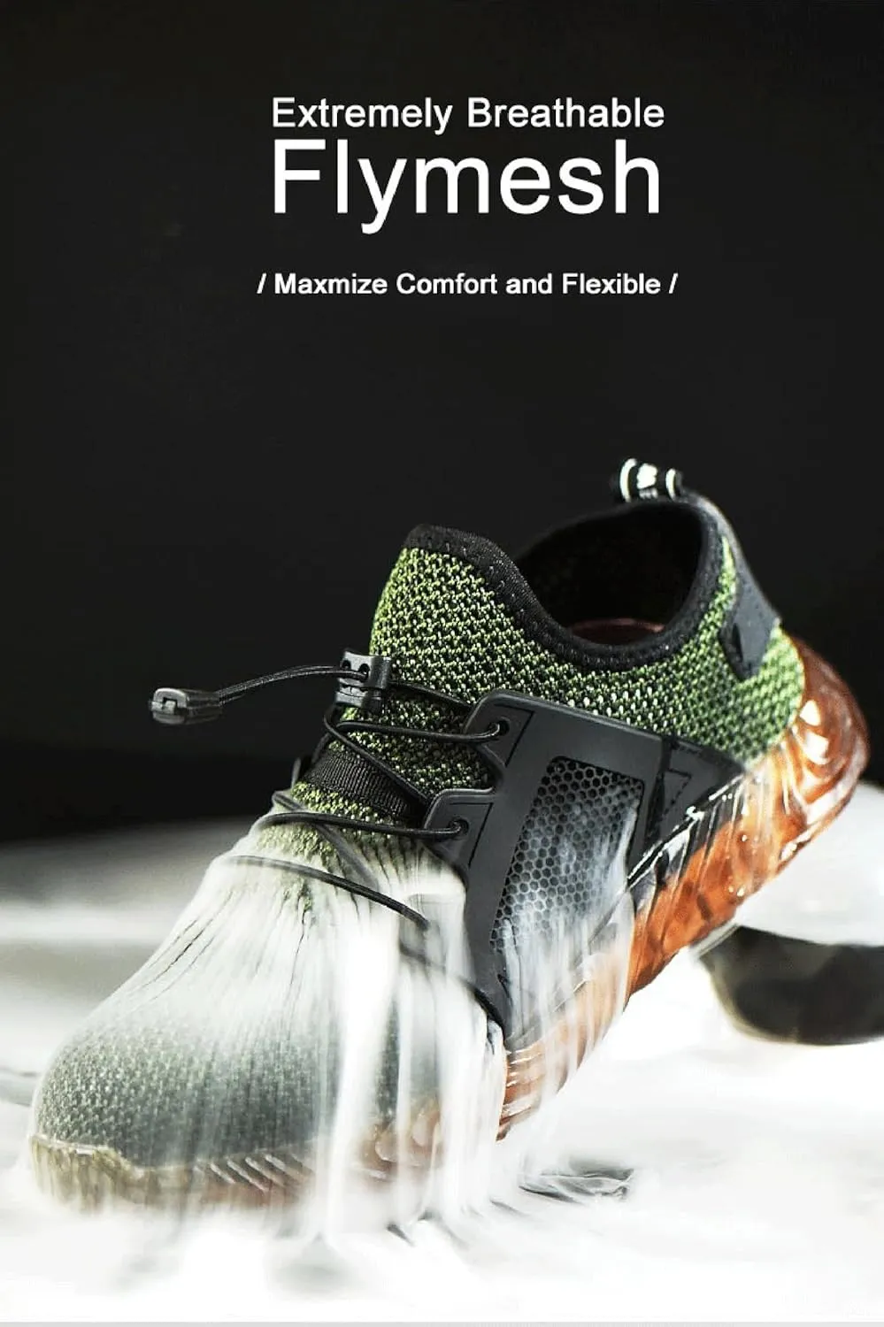 Steel Toe Shoes for Men Comfortable Breathable Safety Work Shoes Lightweight Indestructible Puncture Proof Work Sneakers