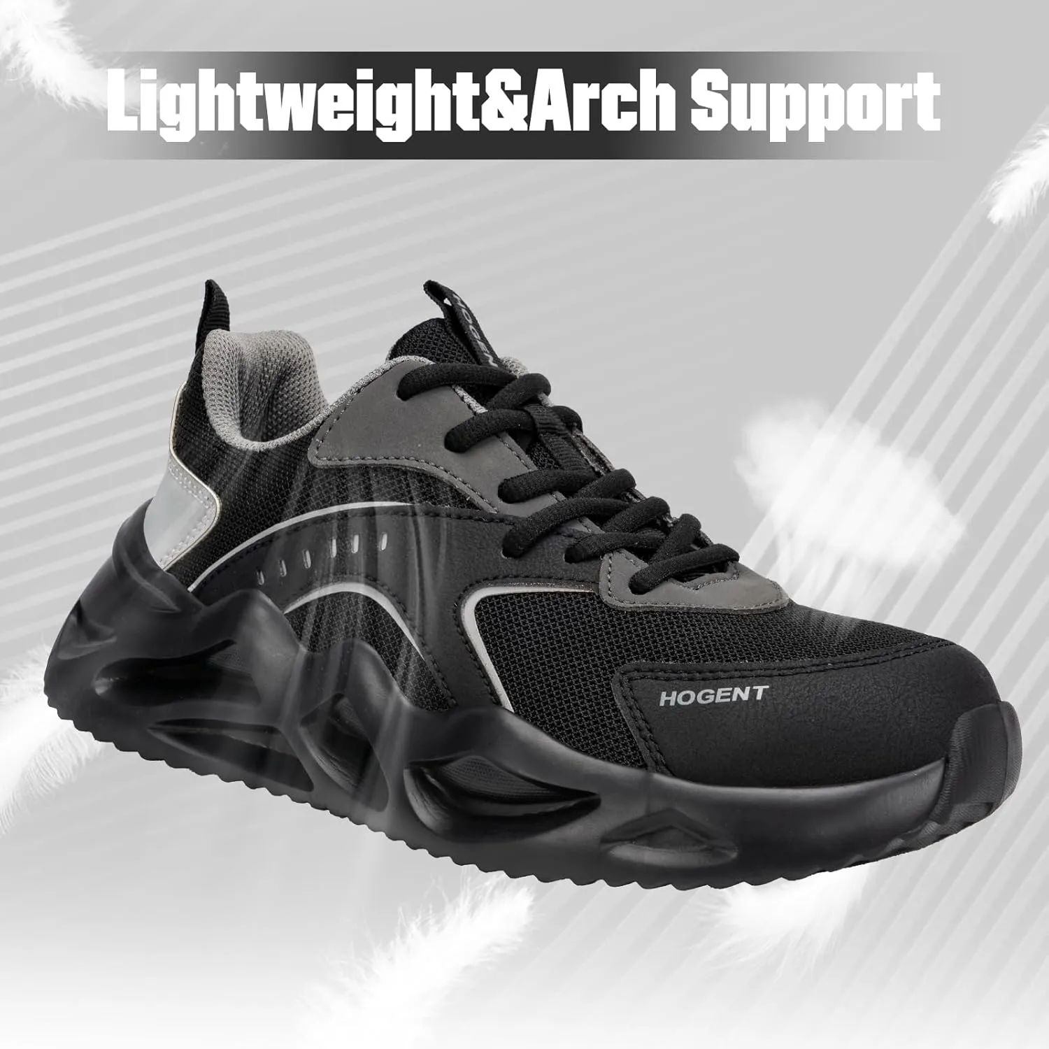 Steel Toe Shoes for Men Women Safety Work Sneakers Indestructible Comfortable Lightweight Breathable Construction Sneakers Anti Smashing Puncture Proof Air Cushion