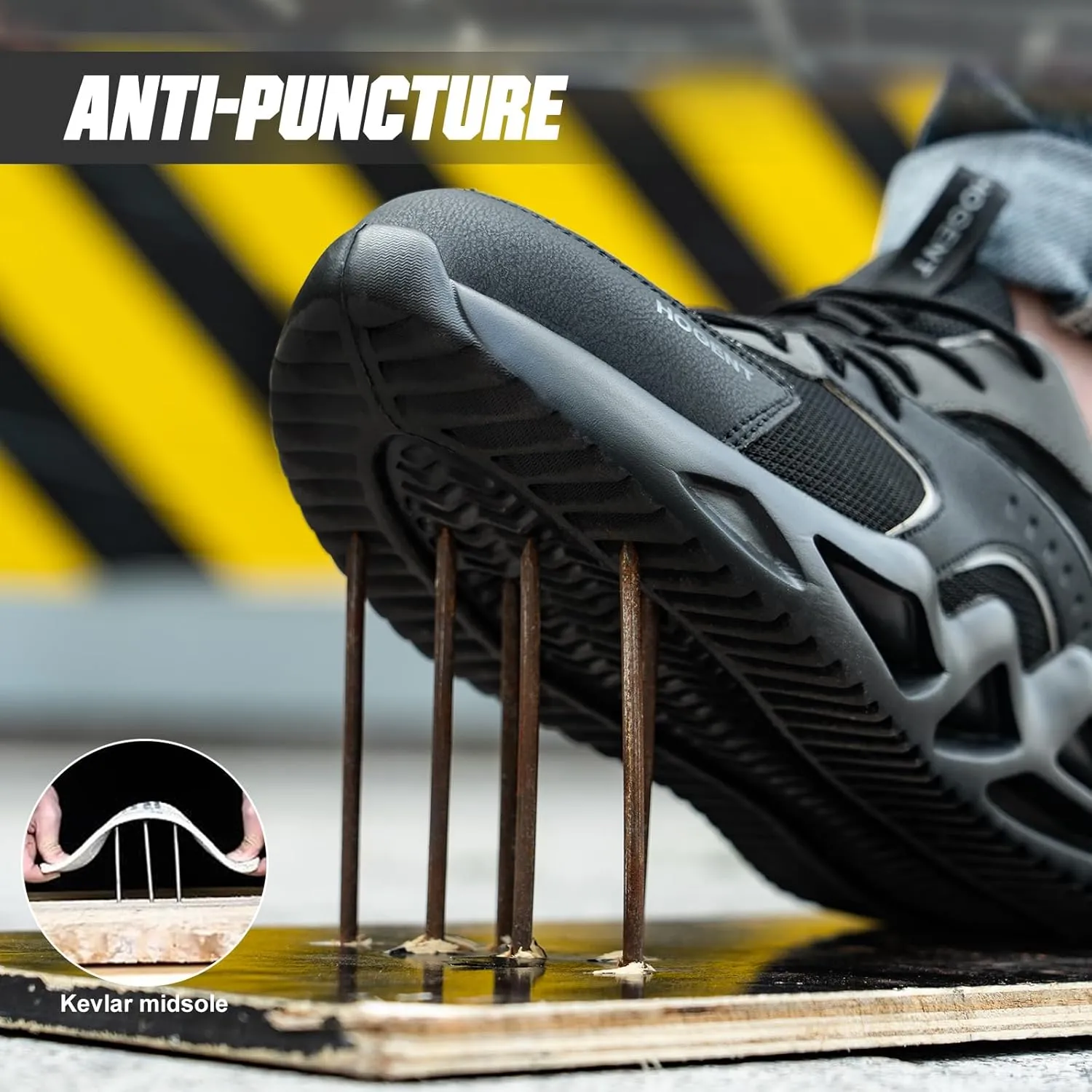 Steel Toe Shoes for Men Women Safety Work Sneakers Indestructible Comfortable Lightweight Breathable Construction Sneakers Anti Smashing Puncture Proof Air Cushion