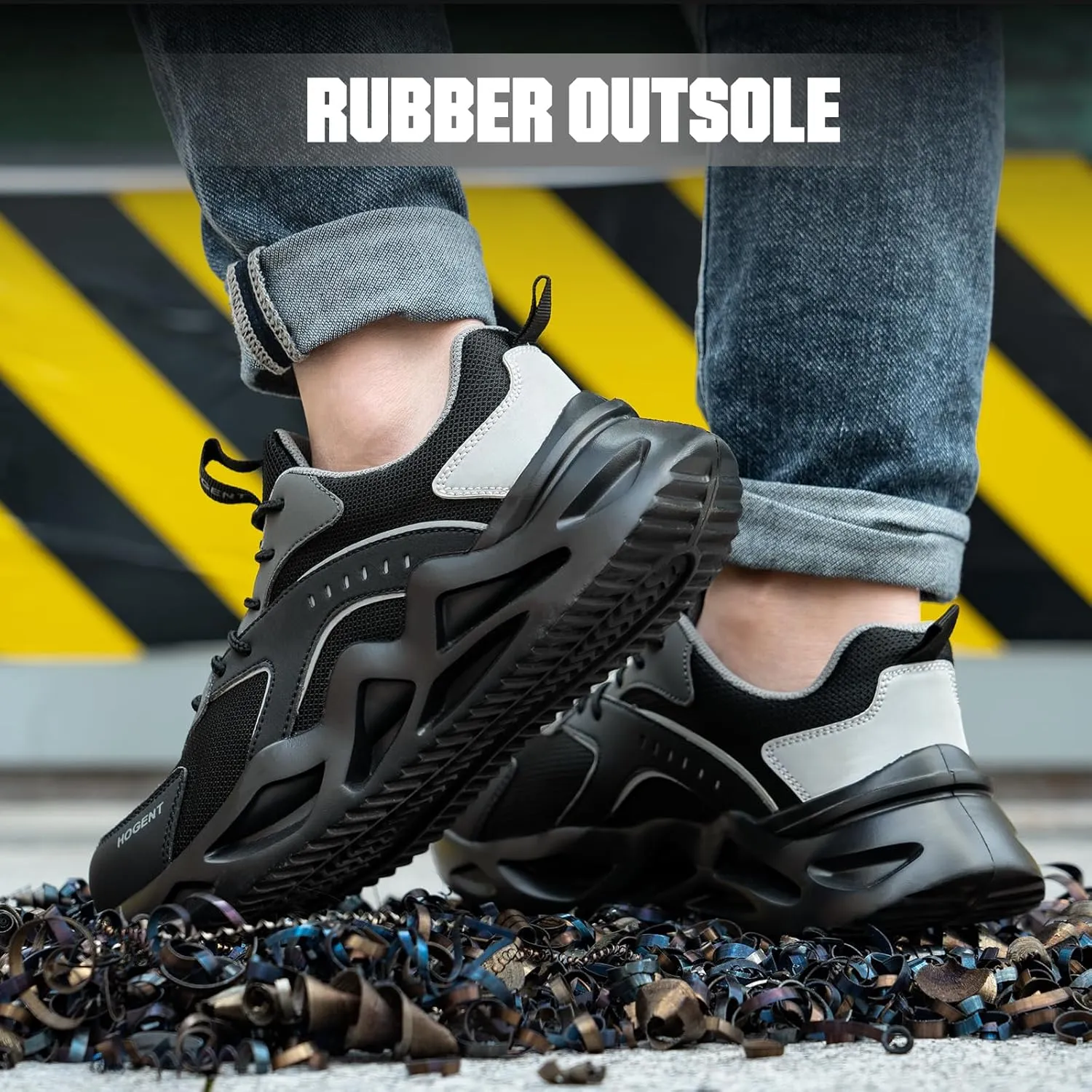 Steel Toe Shoes for Men Women Safety Work Sneakers Indestructible Comfortable Lightweight Breathable Construction Sneakers Anti Smashing Puncture Proof Air Cushion