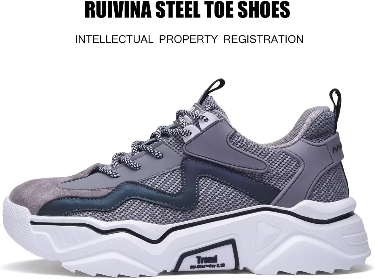 Steel Toe Shoes for Women Men Wide fit Indestructible Work Sneakers Safety Shoes Lightweight Slip Resistant Puncture Proof Composite Toe Shoe