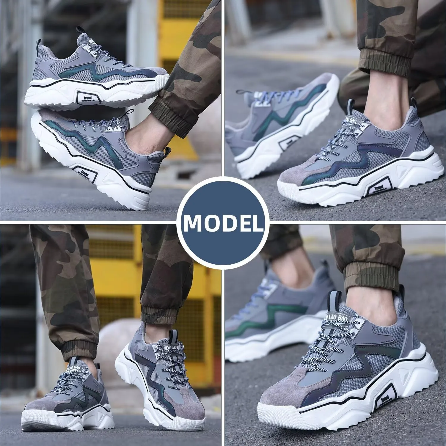 Steel Toe Shoes for Women Men Wide fit Indestructible Work Sneakers Safety Shoes Lightweight Slip Resistant Puncture Proof Composite Toe Shoe