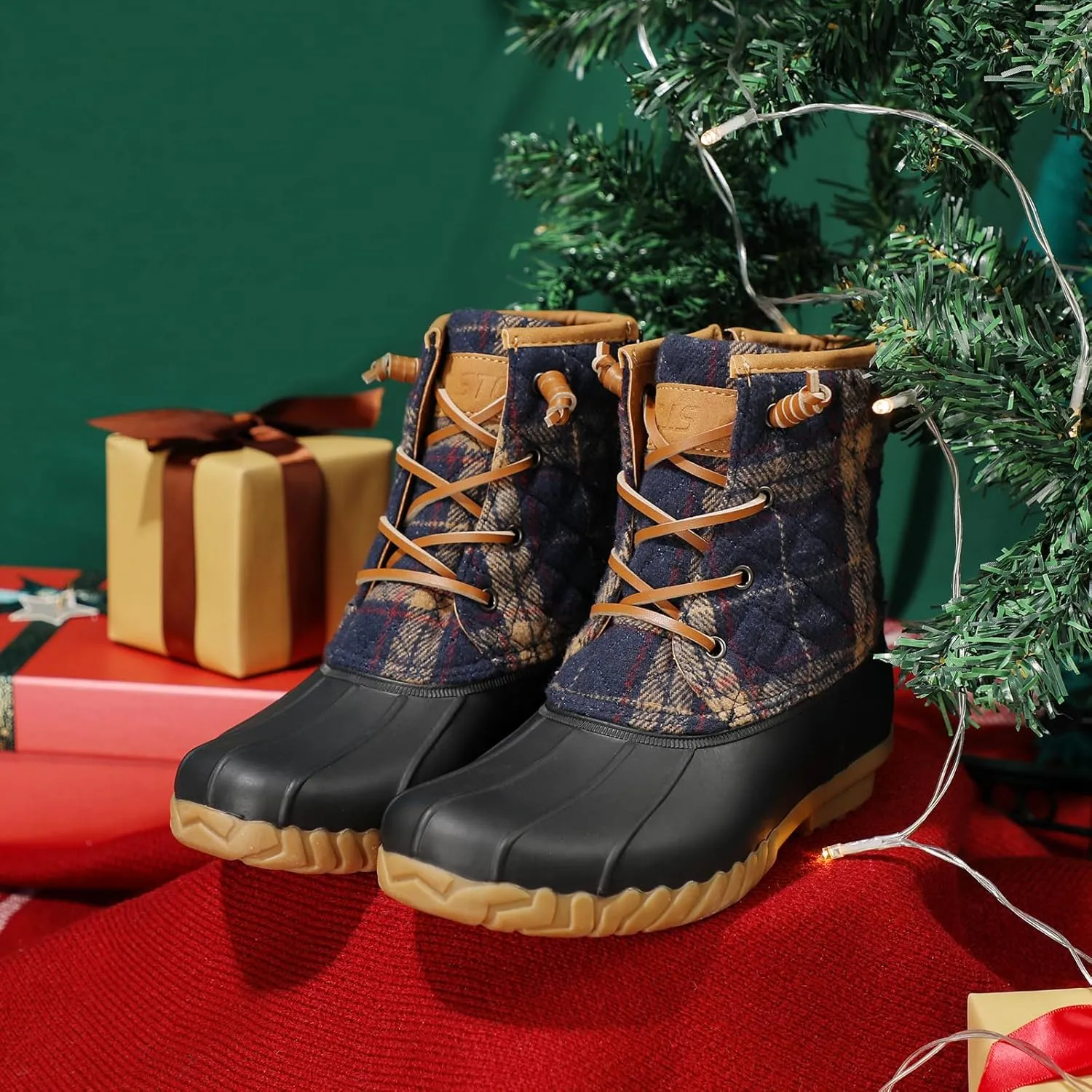 STQ Duck Boots for Women Waterproof Winter Boots Quilted Snow Boots