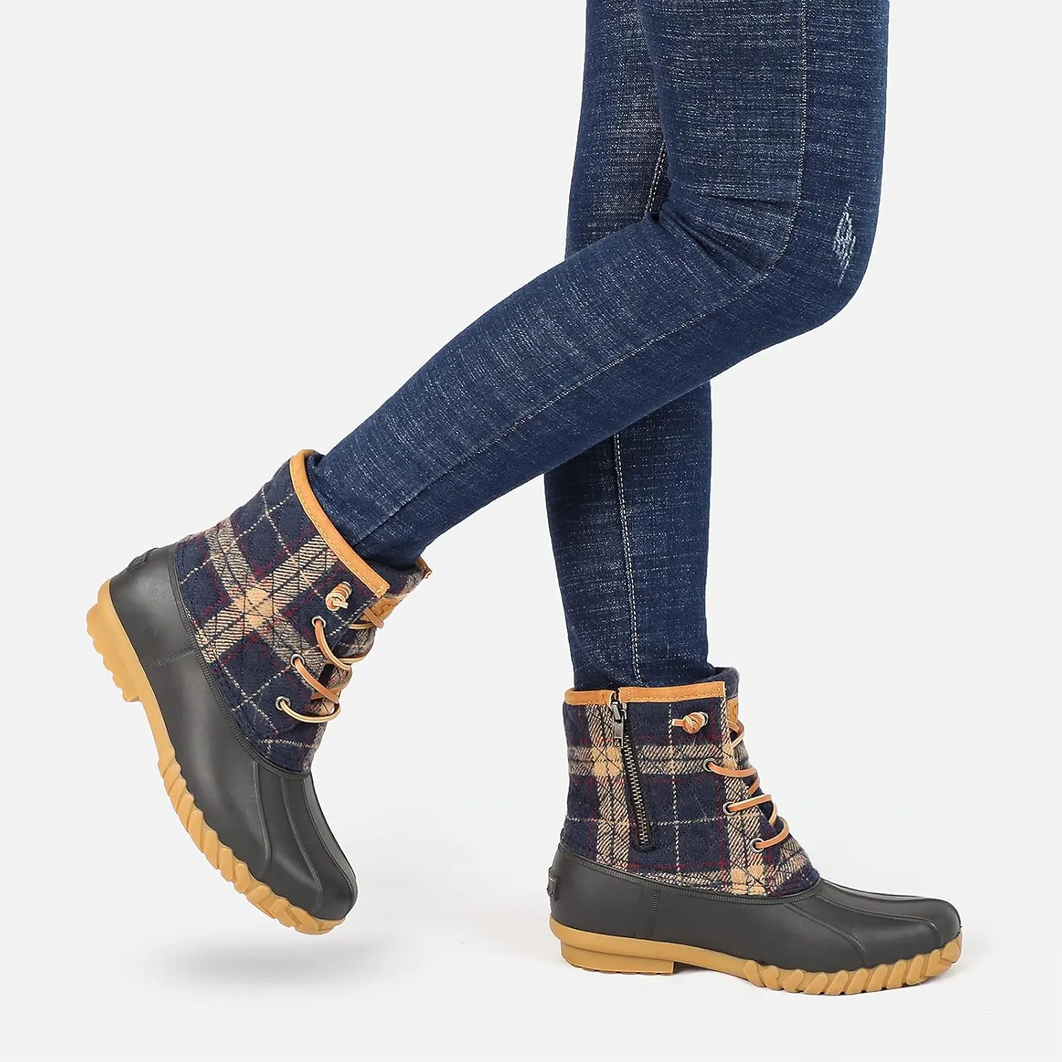 STQ Duck Boots for Women Waterproof Winter Boots Quilted Snow Boots