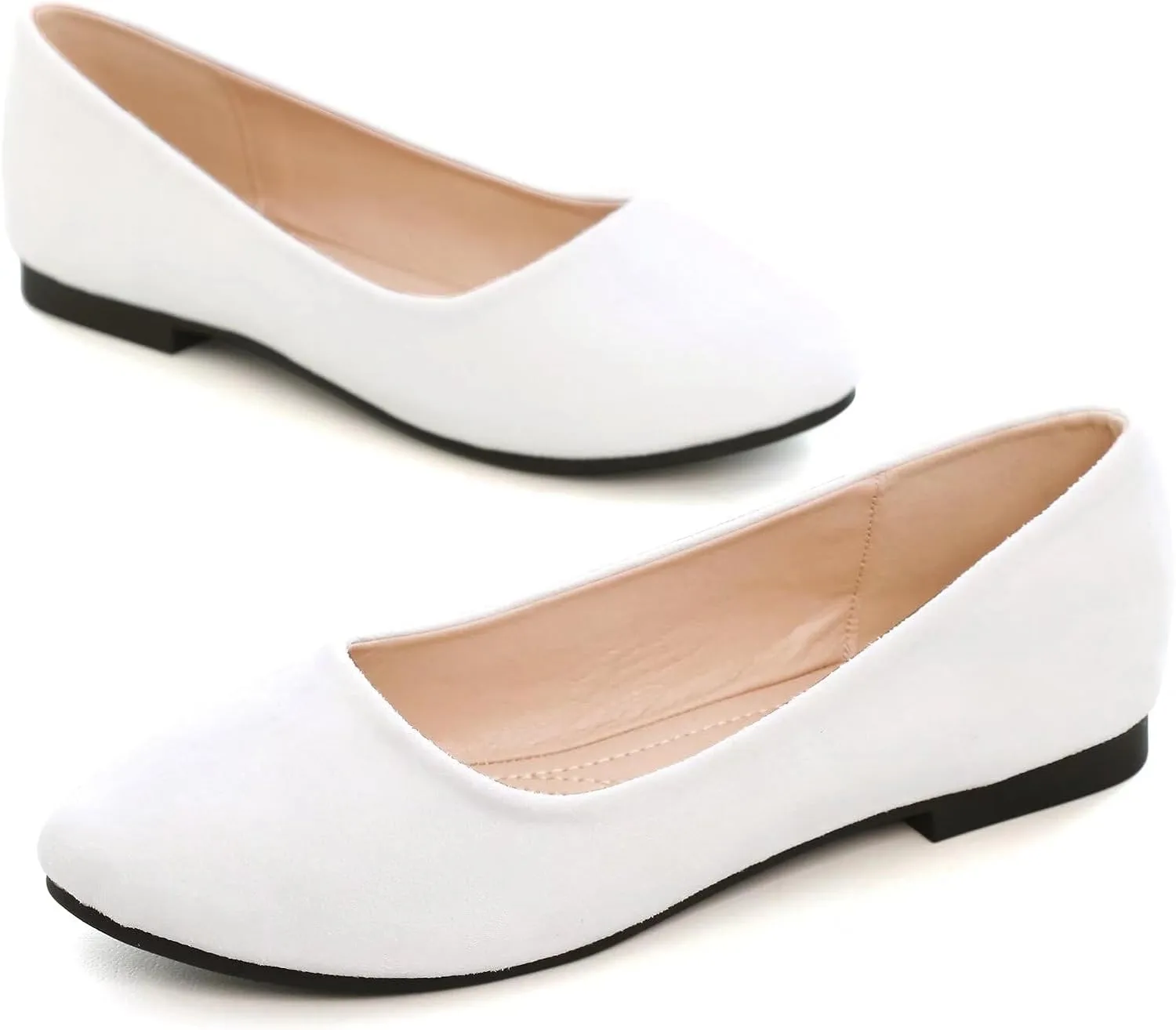 Stunner Women Cute Slip-On Ballet Shoes Soft Solid Classic Pointed Toe Flats
