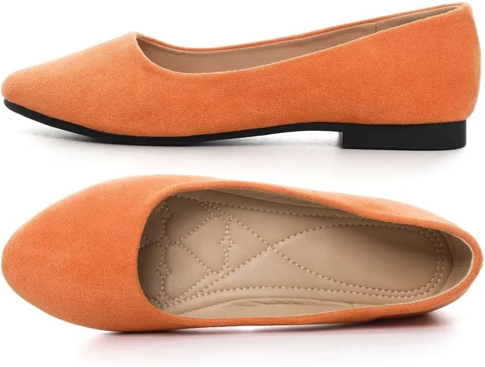 Stunner Women Cute Slip-On Ballet Shoes Soft Solid Classic Pointed Toe Flats