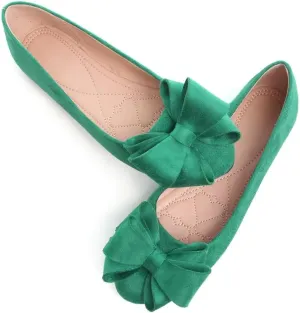 Stunner Women's Dress Flats Cute Round Toe Bowknot Flats Comfortable Ballet Flats Casual Slip On Flat Shoes