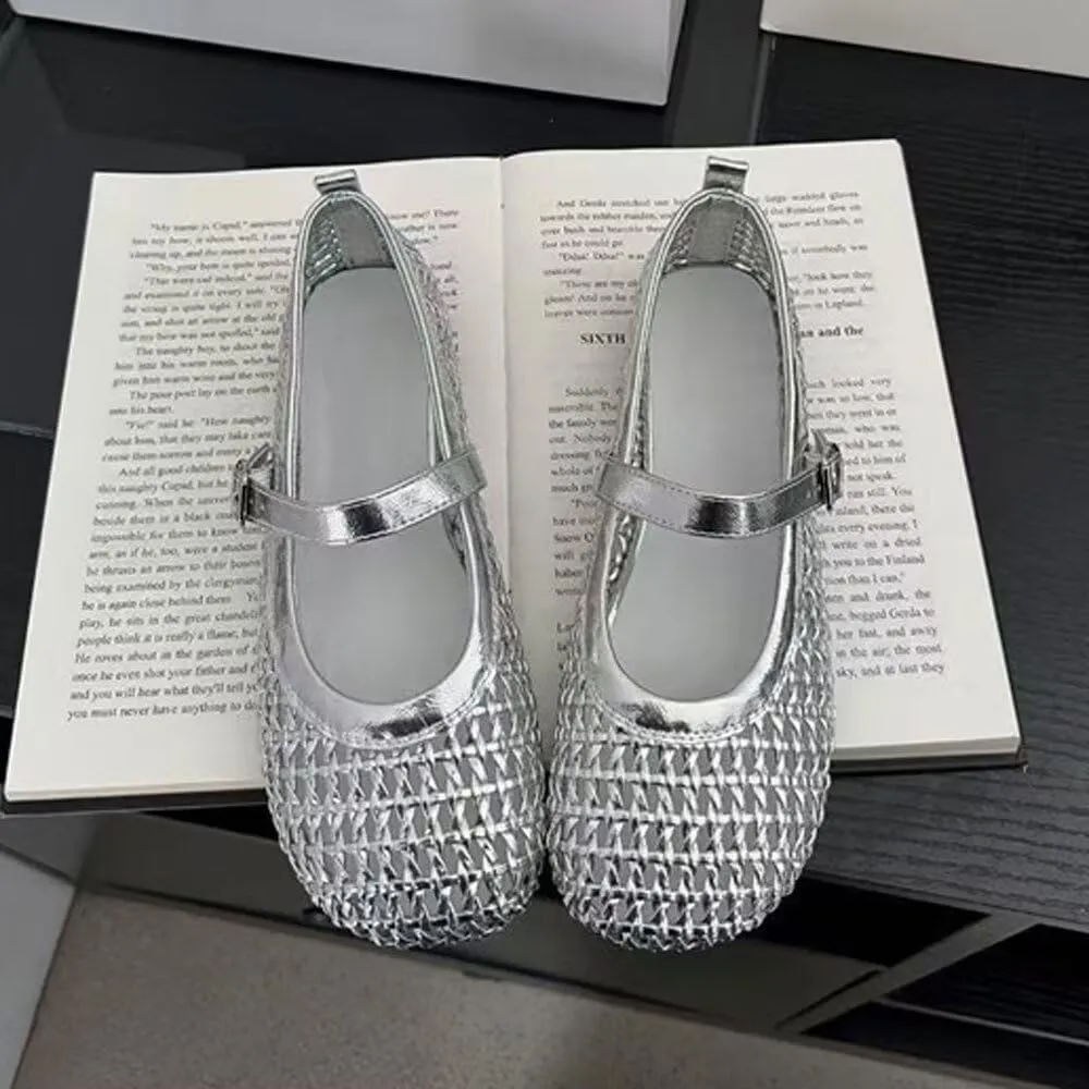 Stunner Women's Mary Jane Flats Fashion Square Toe Soft Ballet Flats Comfort One Line Strap Dress Flats