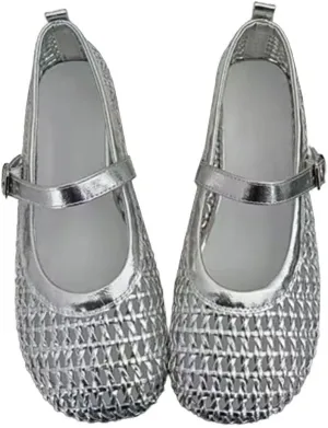 Stunner Women's Mary Jane Flats Fashion Square Toe Soft Ballet Flats Comfort One Line Strap Dress Flats