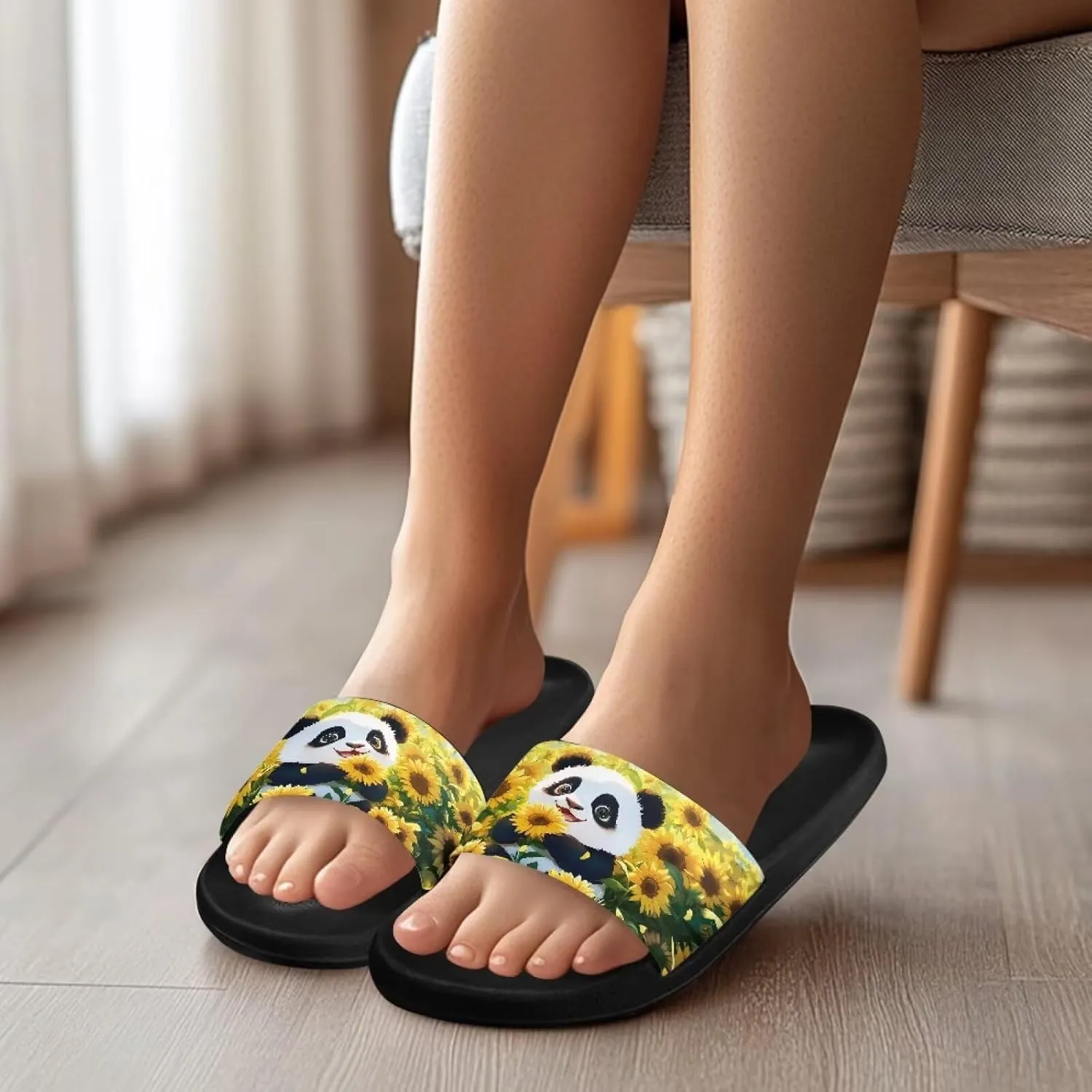 Summer Slide for Women Slip on Sandals Lightweight Cloud Soft Slippers Non-Slip Shower Slipper SizeUS 5-12.5
