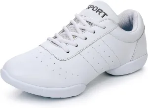 SWDZM Ballroom Salsa Practice Dance Sneakers Cheer Shoes for Women Cheerleading Athletic Dance Shoes
