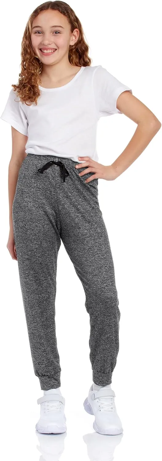 Sweet Hearts Girls Sweatpants - 3 Pack Super Soft Girls' Activewear Performance Jogger Pants: Made in USA (Sizes: 5-18)