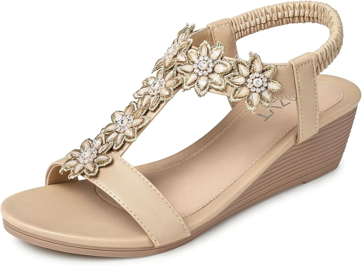 SWQZVT Women Sandals Wedge Low: Dressy Summer Sandal - Comfortable Hollow Out Sandals