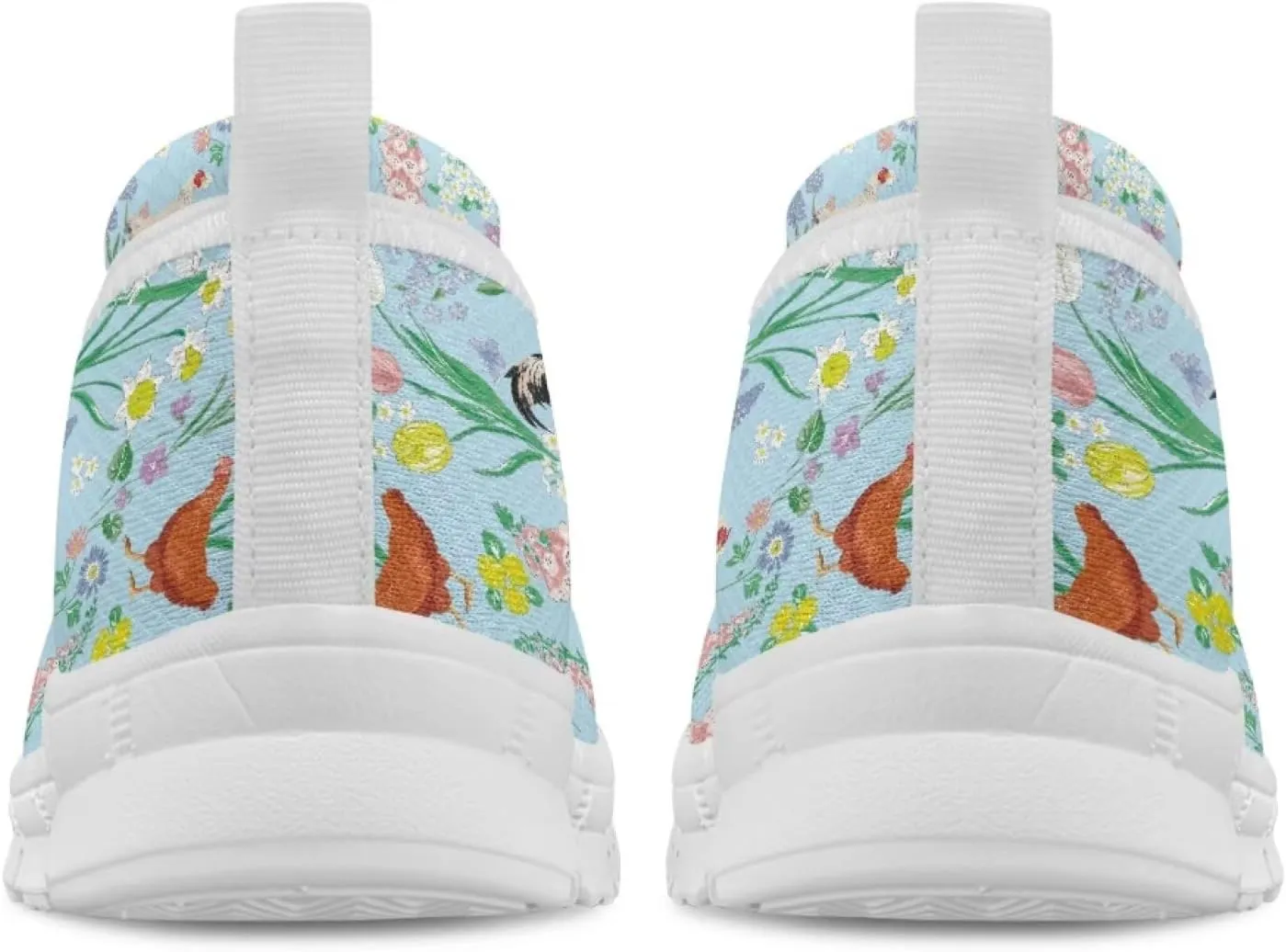 SYtrade Women Slip On Loafers Summer Art Travel Sneakers White Sole