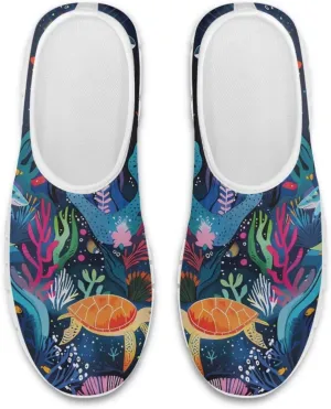 SYtrade Women's Fashion Floral Art Sneaker Flat Canvas Slip-On Ladies Travel Shoes