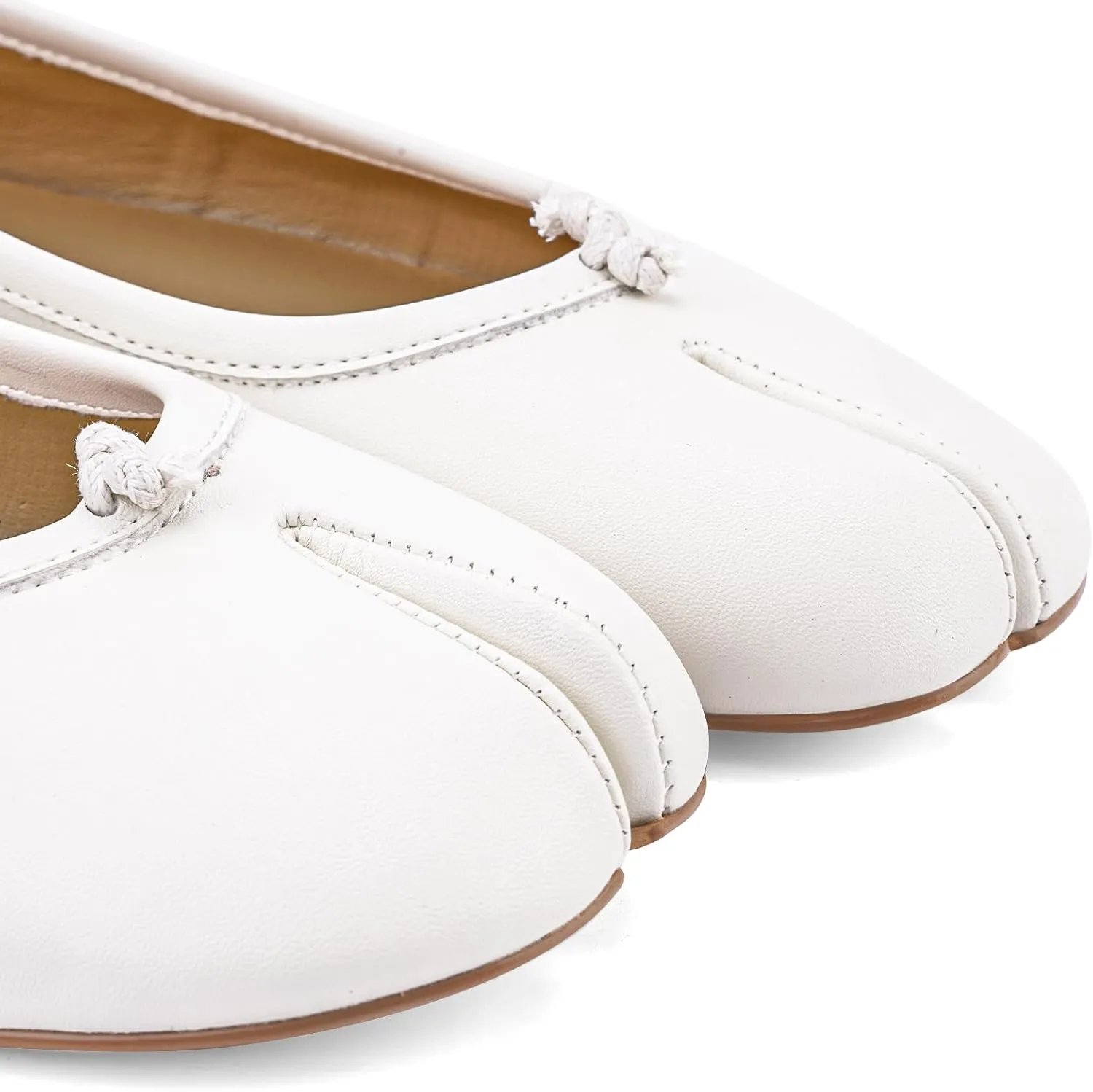 Tabi Ballet Flats for Women Dressy Casual Shoes Split Toe Wide Flats Light Weight Japanese Shoes
