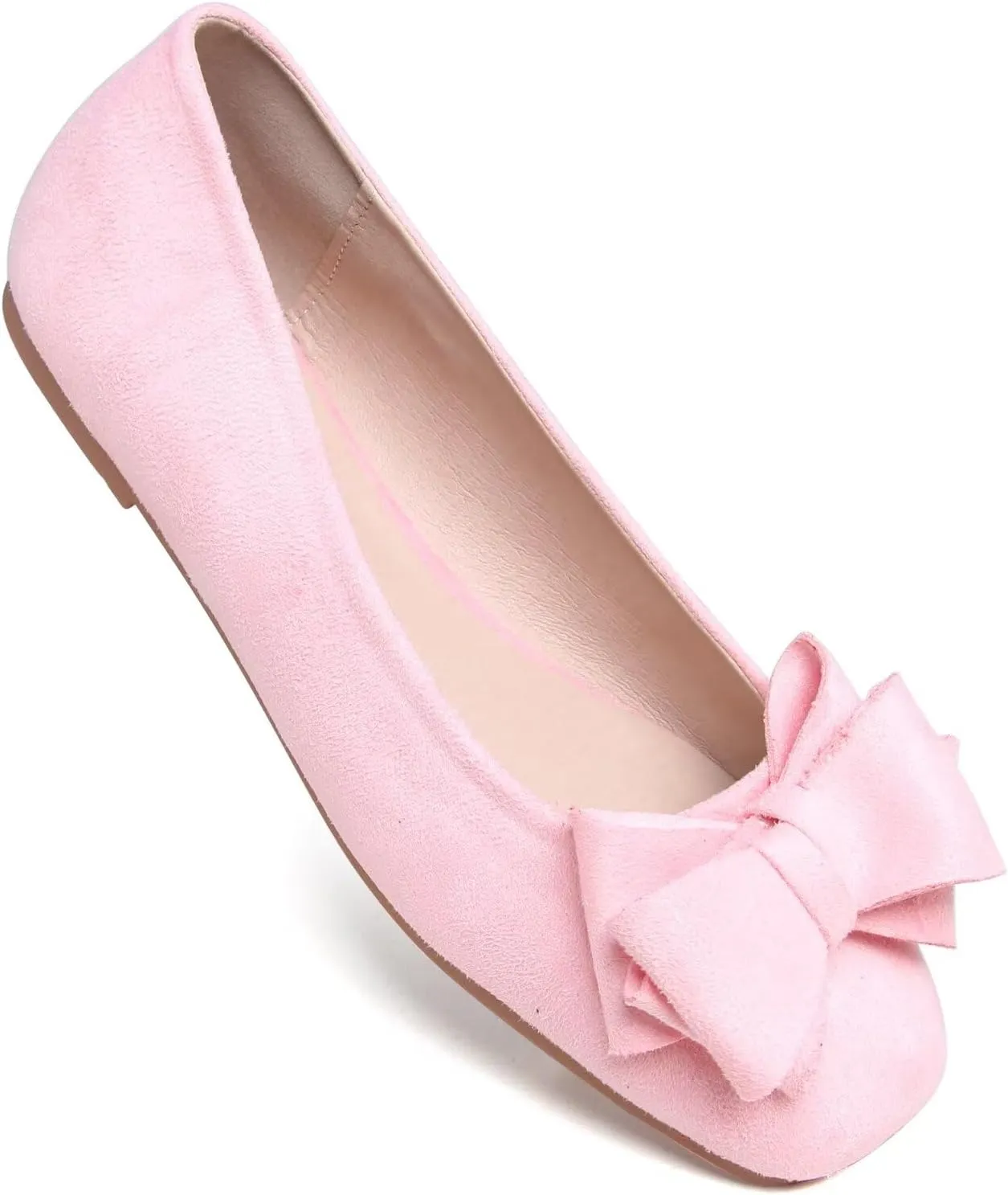 TANGNEST Women Cute Bowknot Flats Soft Slip On Dress Comfort Square Toe Flats