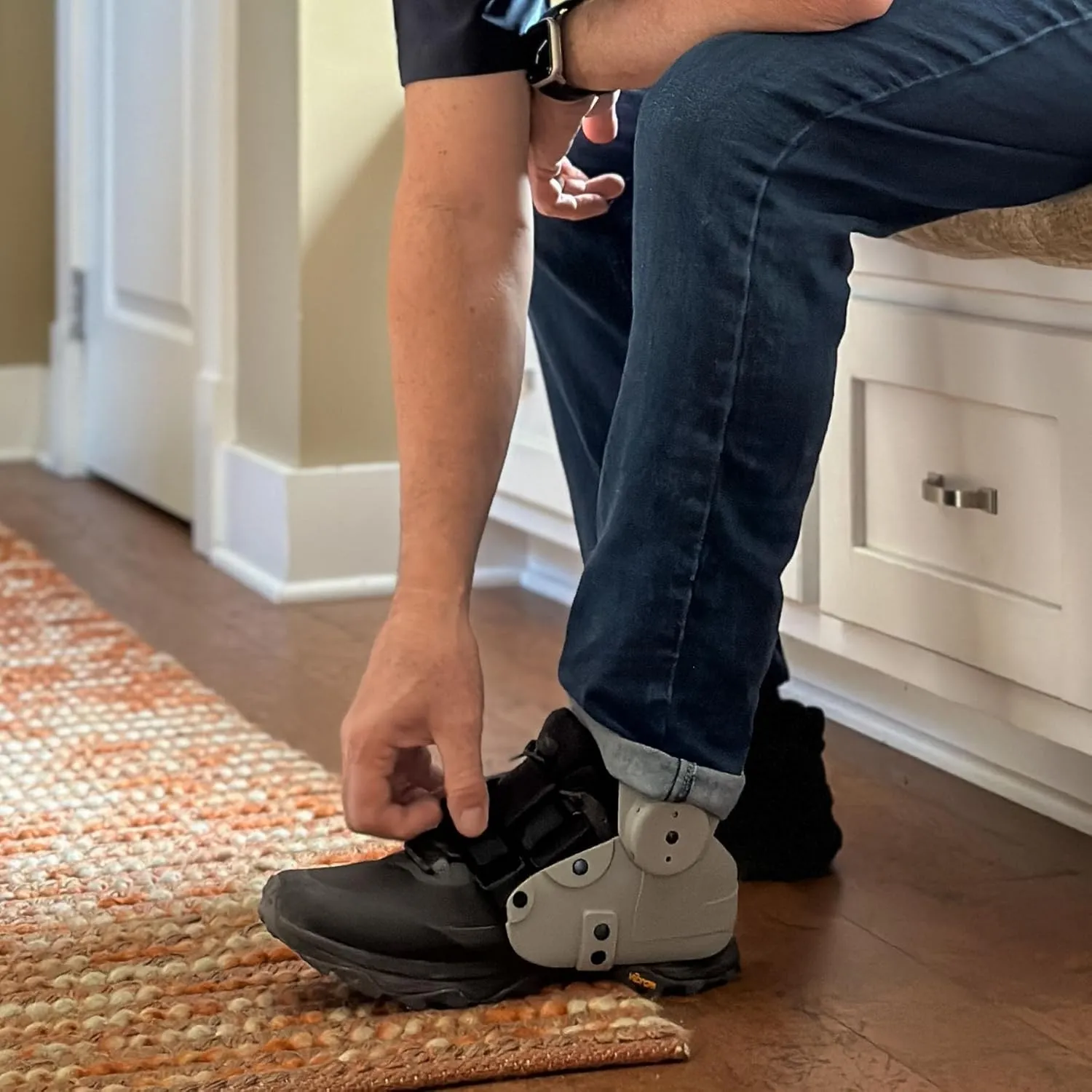 TayCo Over-the-Shoe RecoverX Ankle Brace, Alternative to Walking Boot and other AFOs, Adjustable External Ankle Support Brace, Unisex, Comfortable, Stable, Improve Gait and Balance (Medium, Right)