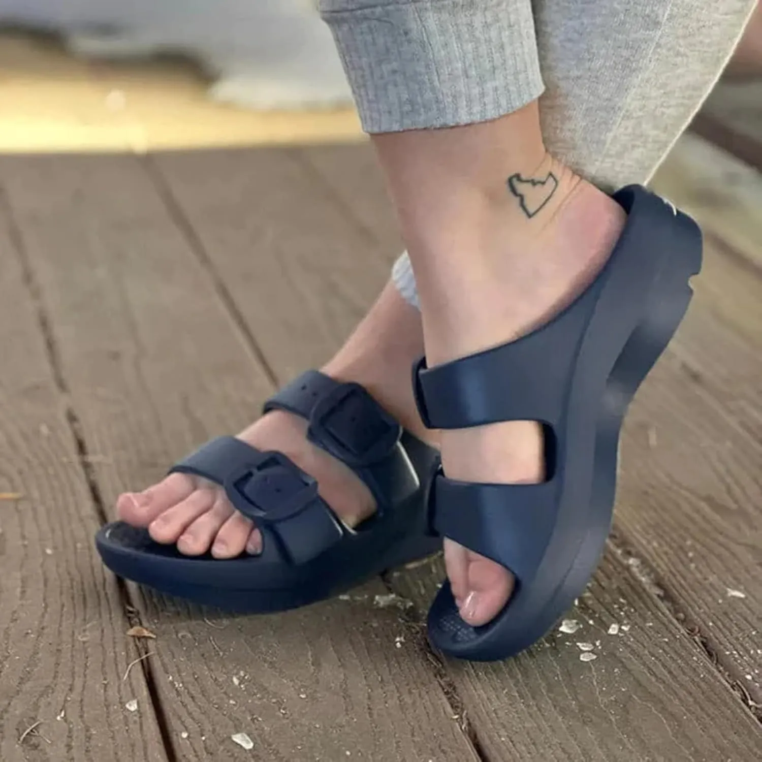 TELIC Women's Boise Bliss Slide Sandals - Lightweight, Waterproof, Impact-Reducing - Great for Pool, Beach & Everyday Wear