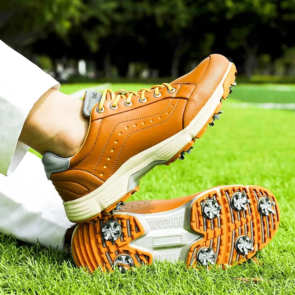 THESTRON 2021 Men Golf Shoes Professional Spikes Golf Sport Sneakers Waterproof Mens Trainers Golfing