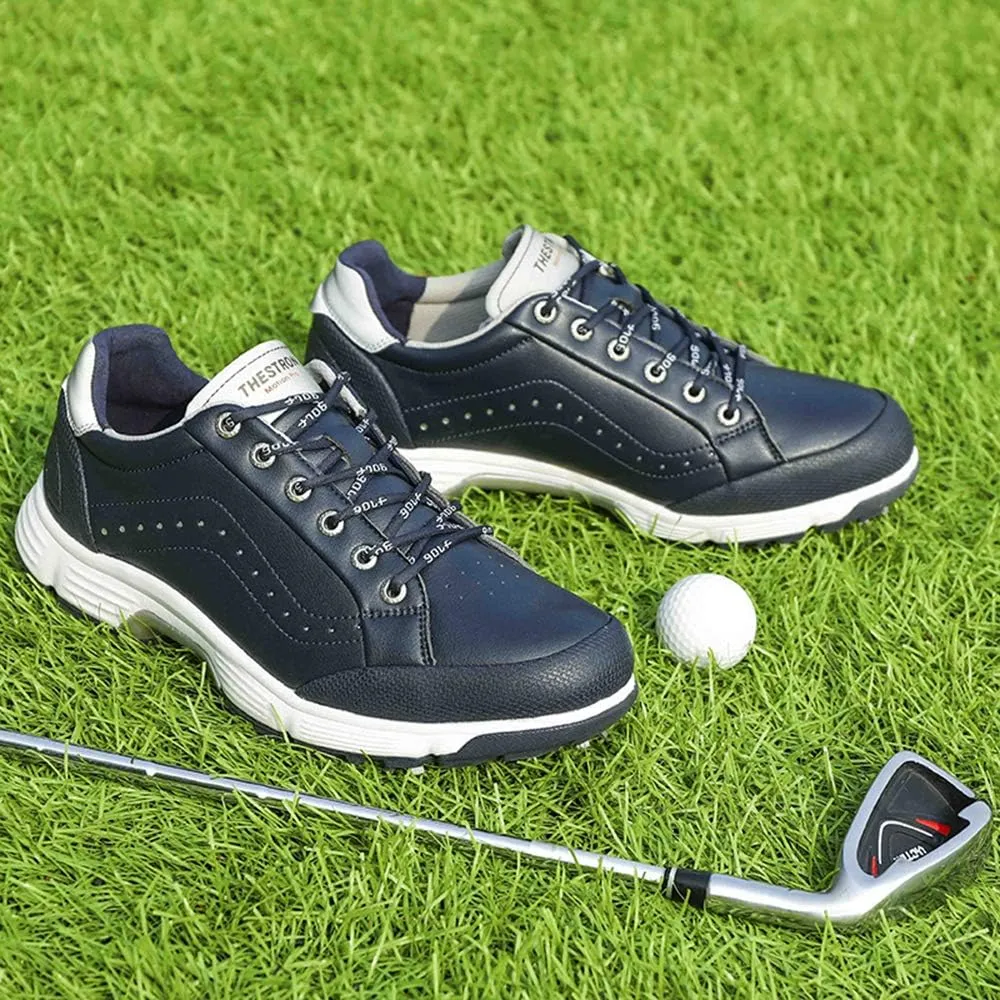 THESTRON 2021 Men Golf Shoes Professional Spikes Golf Sport Sneakers Waterproof Mens Trainers Golfing