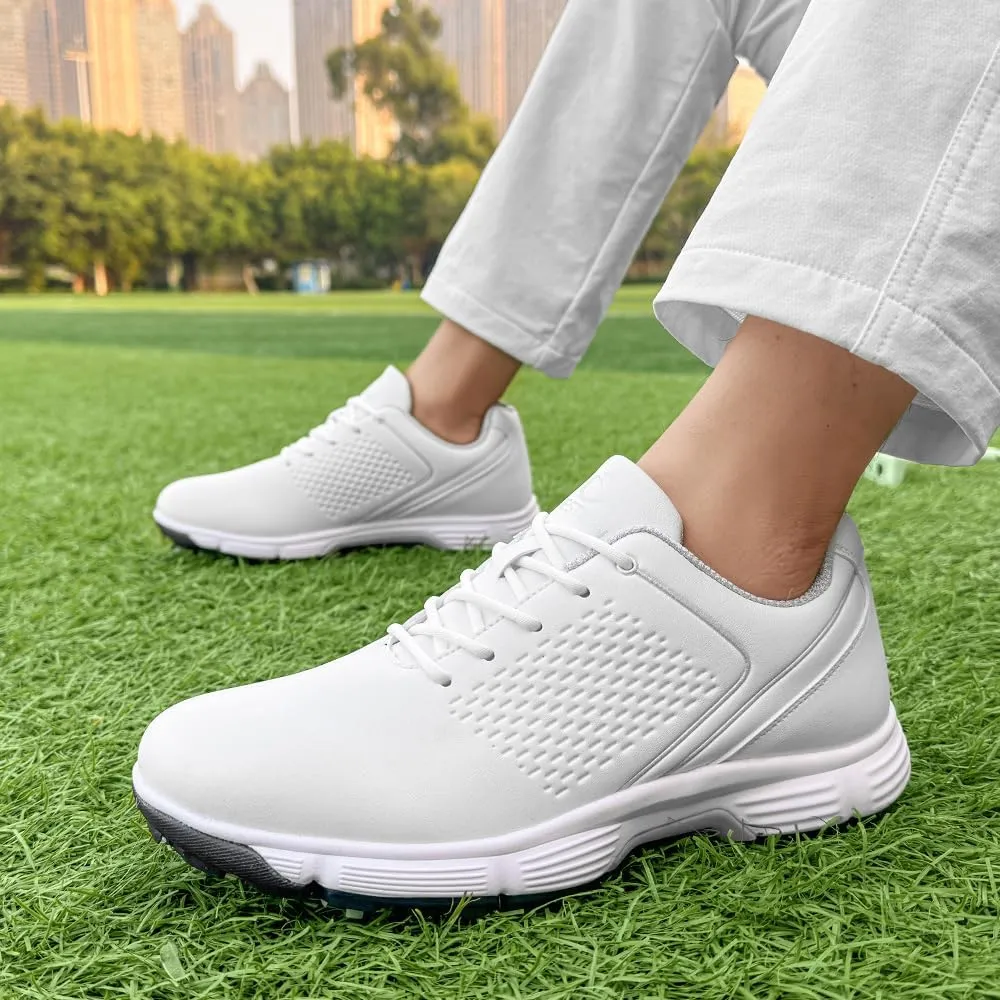 THESTRON Professional Golf Shoes for Men 7 Spikes Non-Slip Outdoor Golf Sport Training Sneakers Mens Comfortable Sport Shoes for Golfing Size 7-15