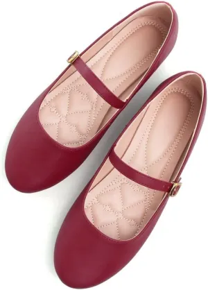 TN TANGNEST Leather Flats for Women Comfortable Square Toe Slip On Flats Soft Work Flats Retro Mary Jane Flats